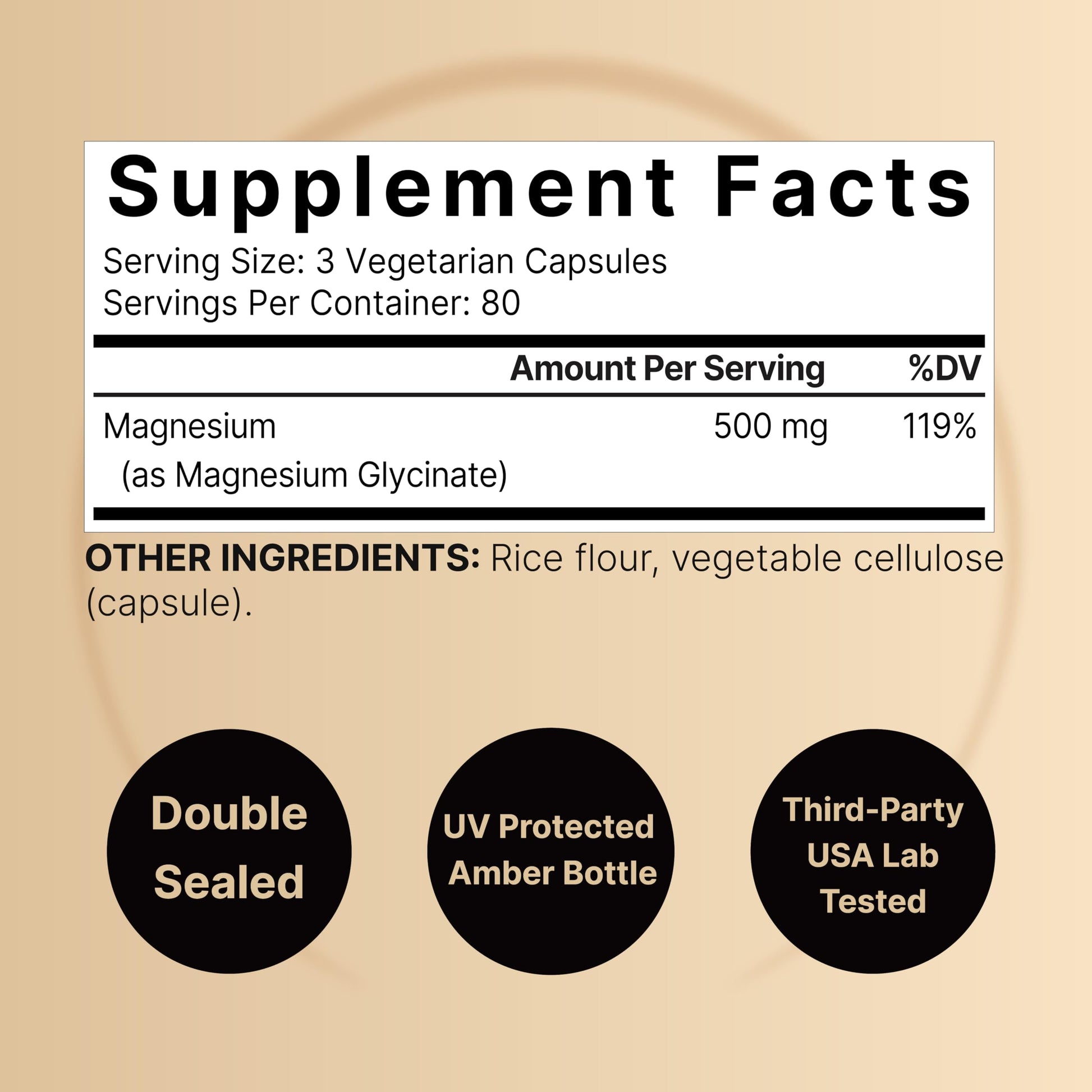 NatureBell Magnesium Glycinate 500mg Per Serving | 240 Veggie Capsule, 100% Chelated NatureBell