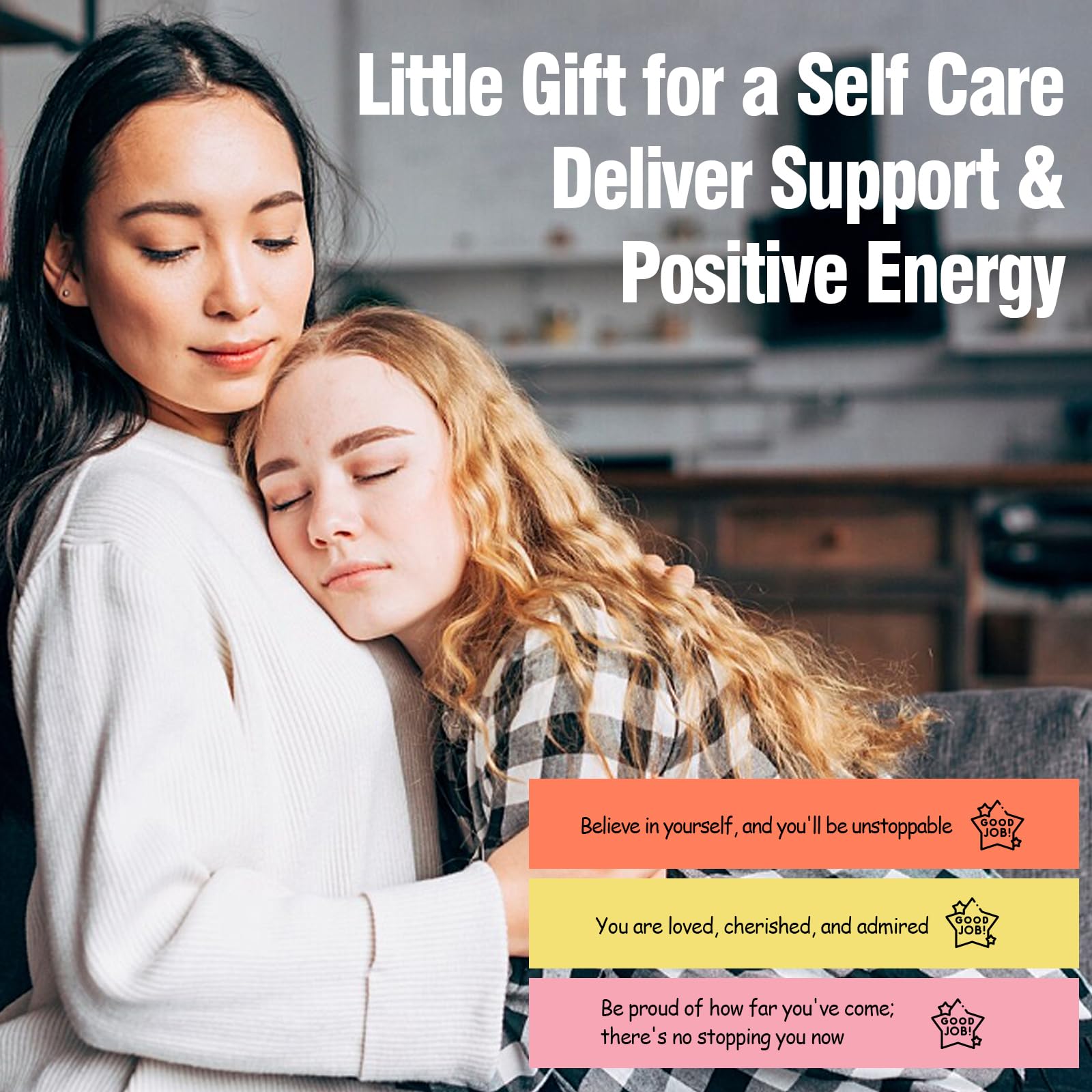 HIONXMGA Positive Messages in a Bottle (60+ Positive Affirmations),Self Care Gifts for Women Men HIONXMGA