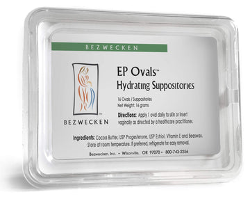 E.P. Ovals – 16 Oval Suppositories - Professionally Formulated to Alleviate Vaginal Dryness in Menopausal Women