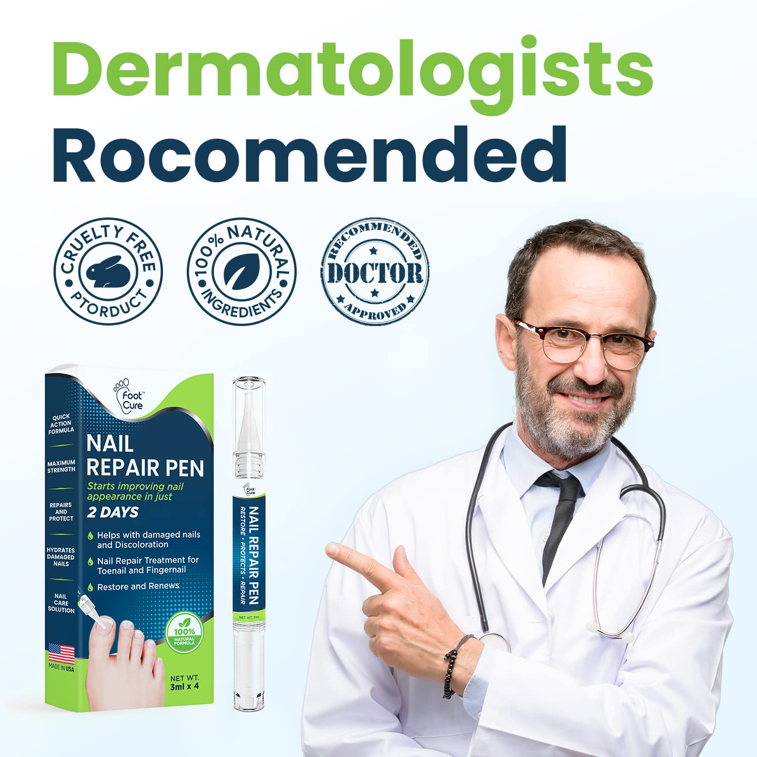 Toenail Fungus Treatment Extra Strength - Fungal Nail Treatment for Toe Nail & Fingernails FOOT CURE