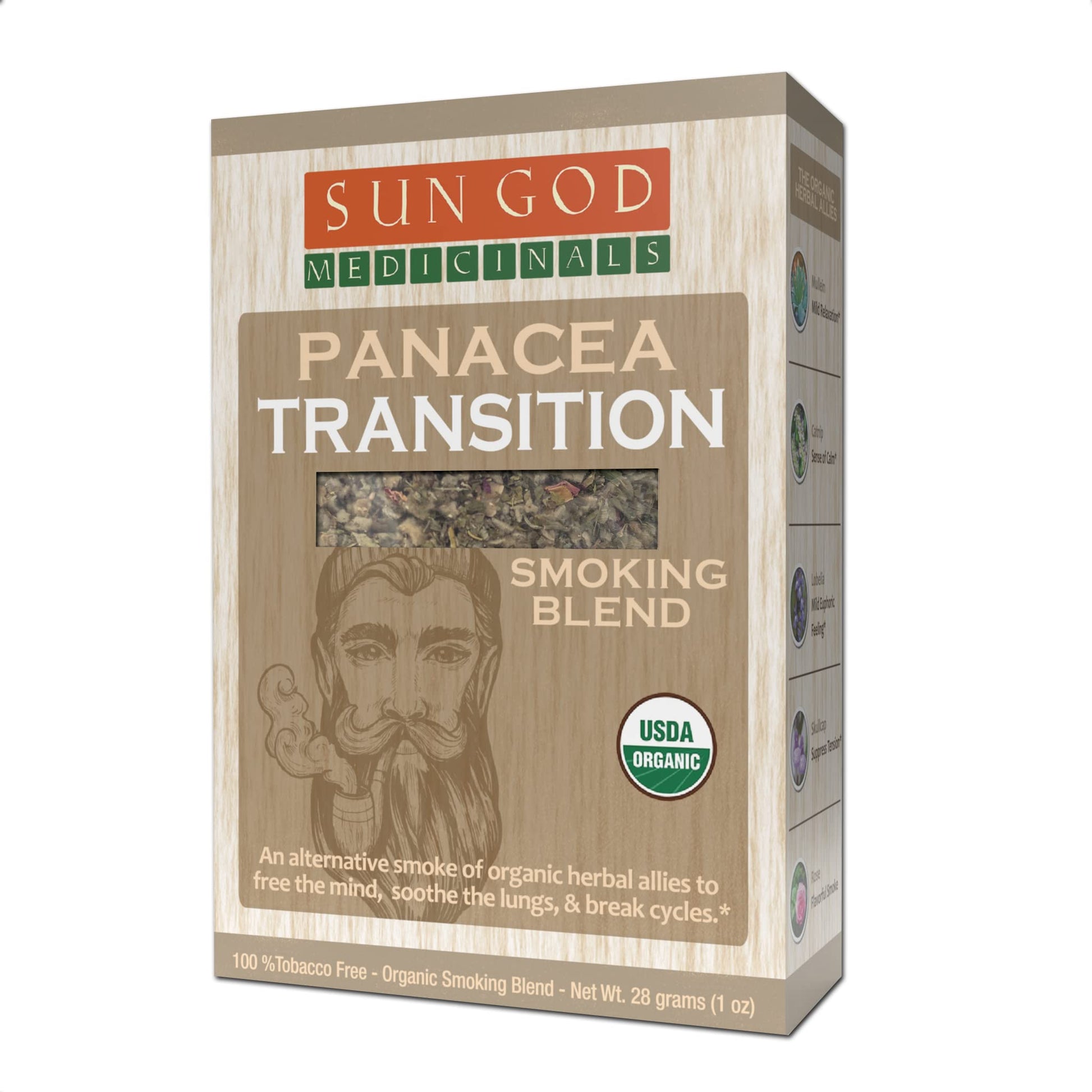 Panacea Transition Natural Herbal| Smoking Blend for Relaxation & Enjoyment | Aromatic Mixture | 1 oz.