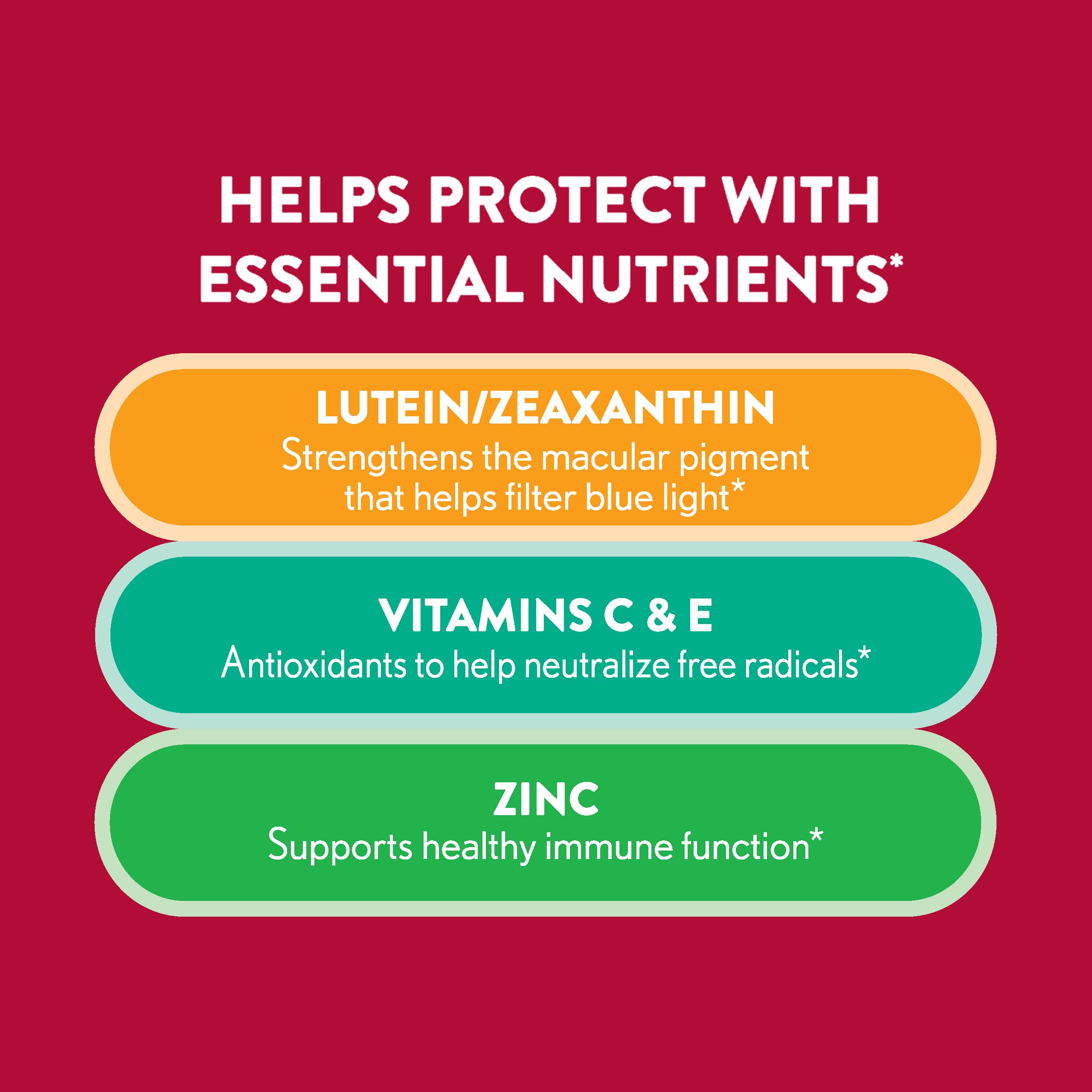 Ocuvite Vitamin & Mineral Supplement for Eye Health Adult Gummies Ocuvite