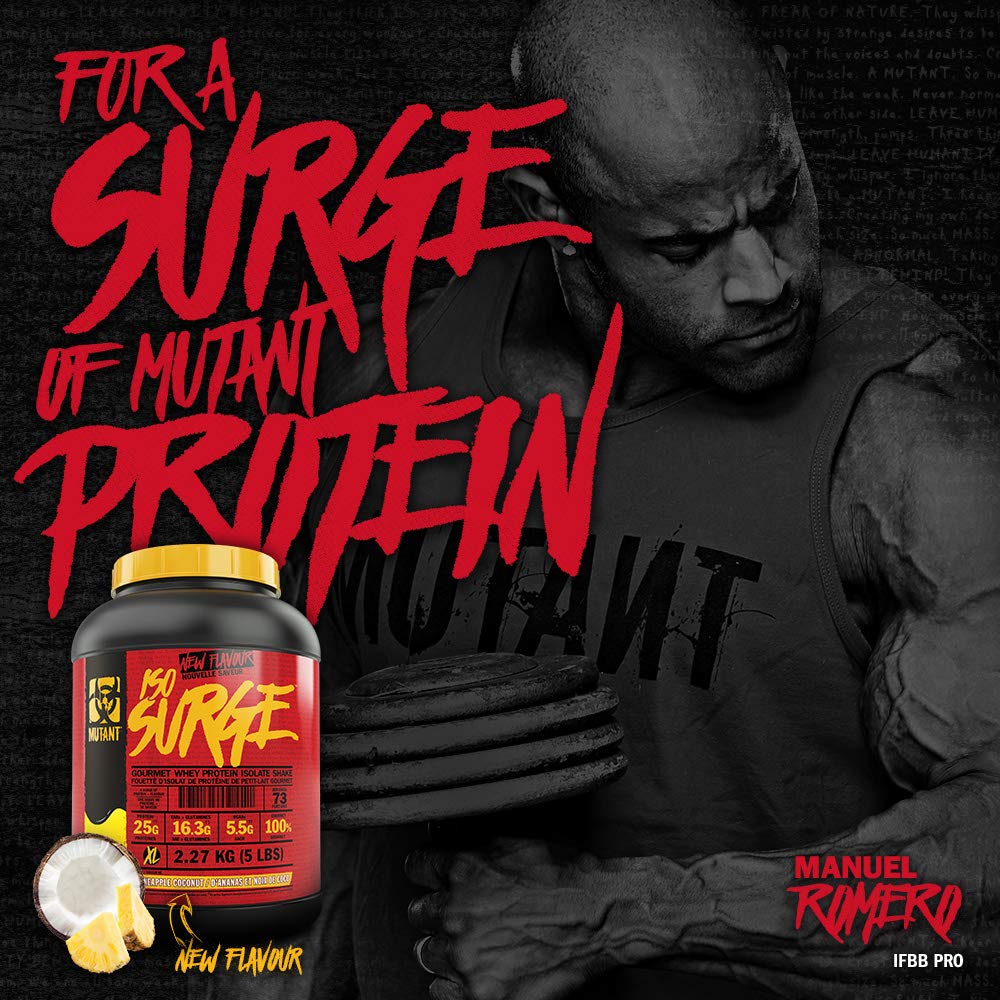 MUTANT ISO Surge – Pure whey Protein Isolate Powder, Low carb, Low Fat, Digestive Enzyme Boosted