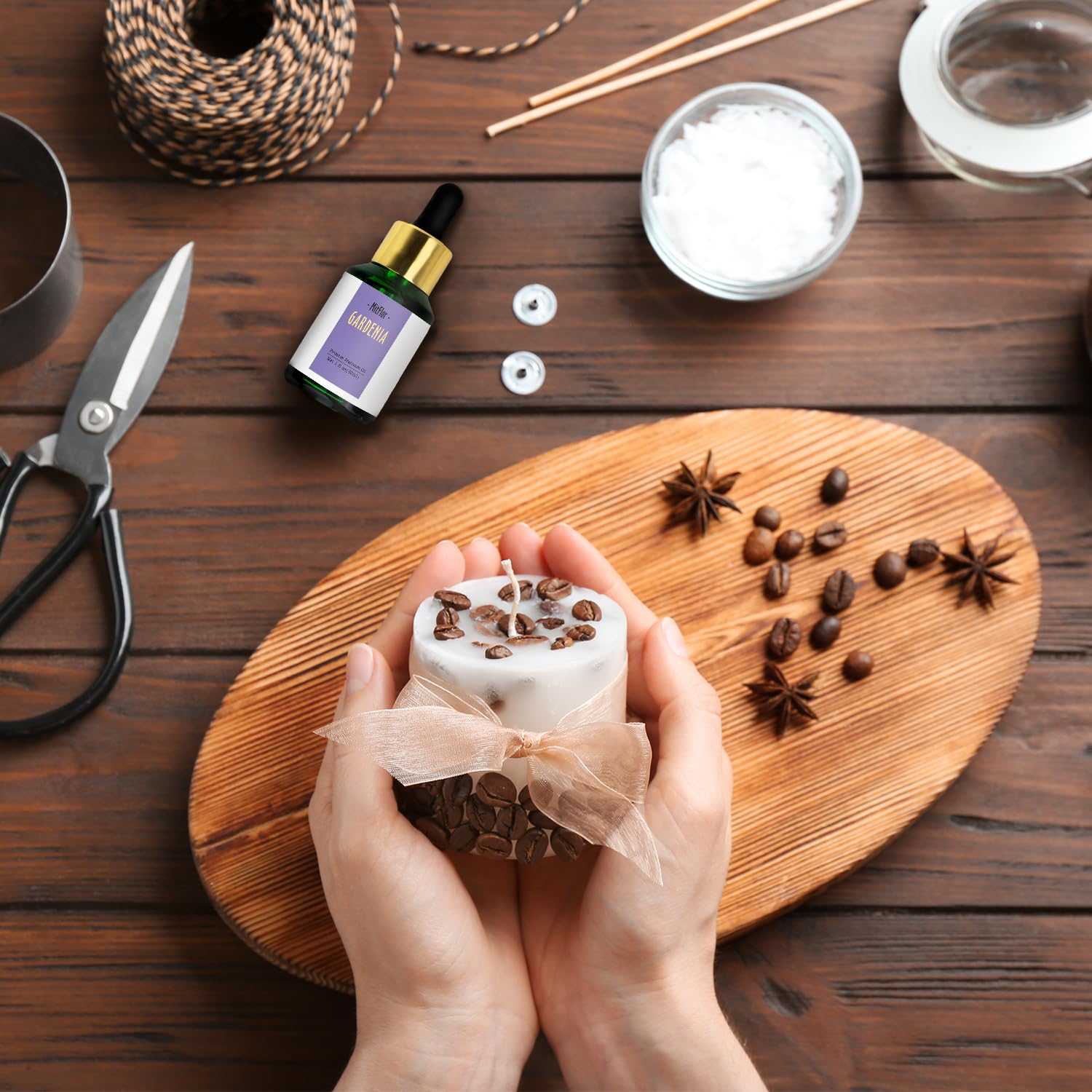 Gardenia Fragrance Oil, MitFlor Single Scented Oil, Large Size Premium Grade Fragrance Oil MitFlor