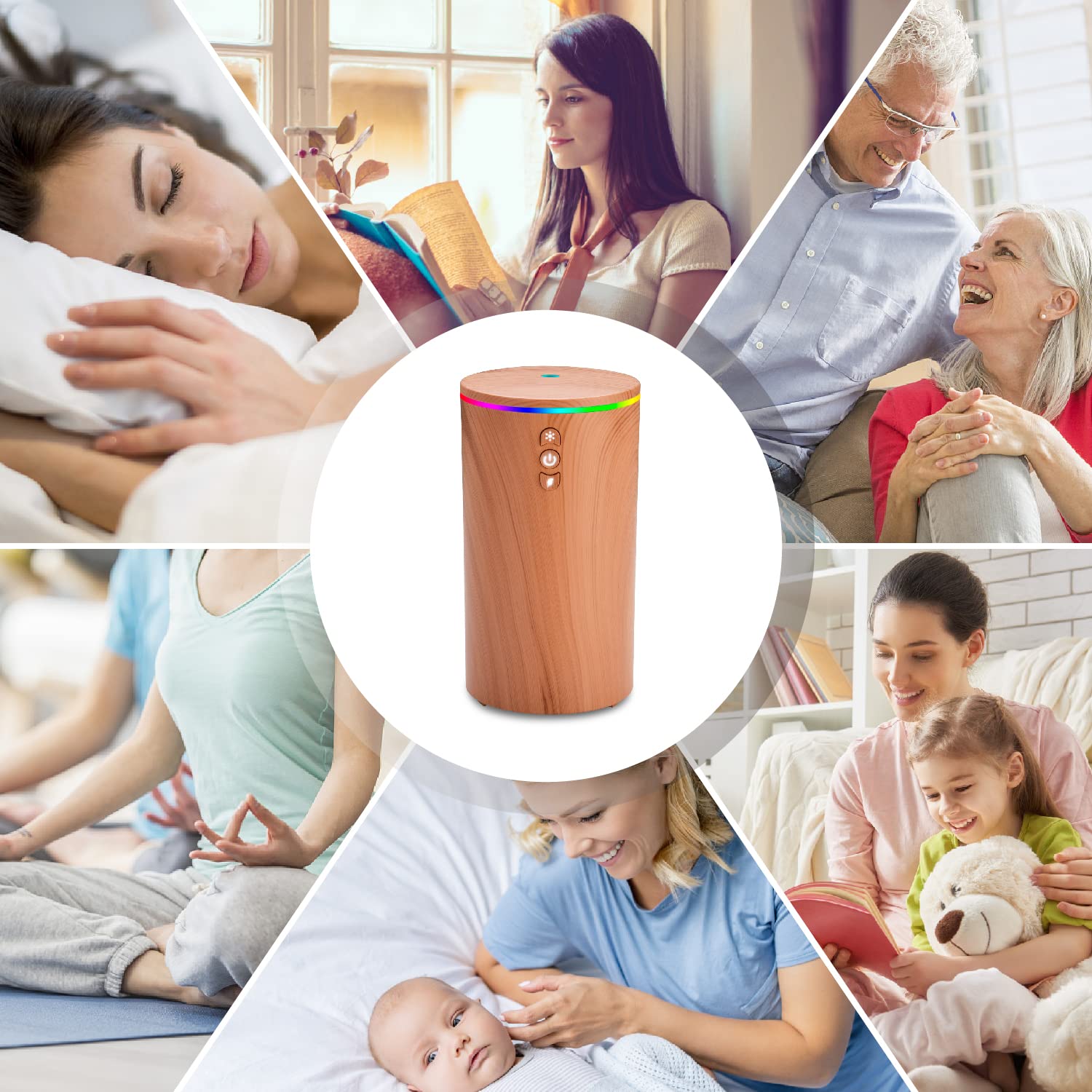 Car Diffuser, USB Essential Oil Diffuser Ultrasonic Car Humidifier Aromatherapy Diffusers hcjylly