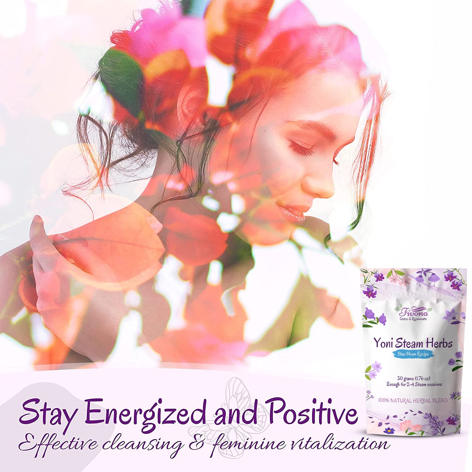 FIVONA Yoni Steaming Herbs - For Feminine Use And Rituals - V-Detox, Cleanse, Wash, Odor Control FIVONA