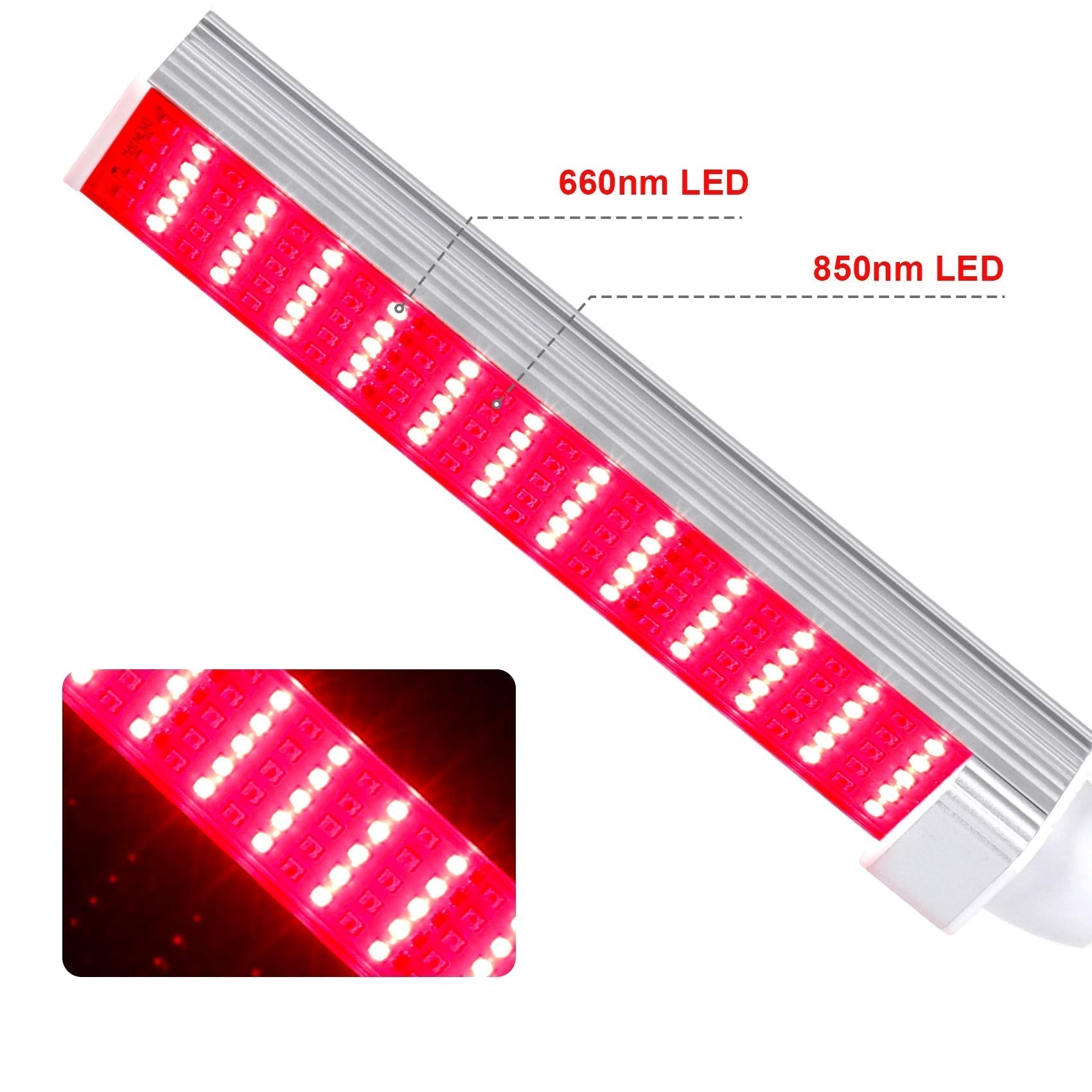 MAINENG Infrared & Red Light Therapy Lamp with Timer, 660nm & 850nm LED - M7685 MAINENG