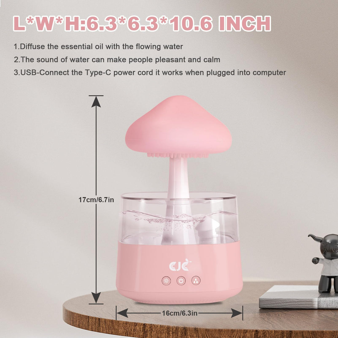 Humidifiers for Bedroom, 7 Color-Changing Led Night Lights, Aromatherapy Essential Oil