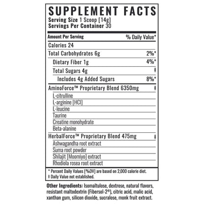 Wilderness Athlete - Brute Force (Caffeine Free Preworkout) | Stim Free Pre Workout Energy Powder Mix - Natural Energy Caffeine Free Preworkout - Workout Powder - 30 Serving Tub (Watermelon Lime)