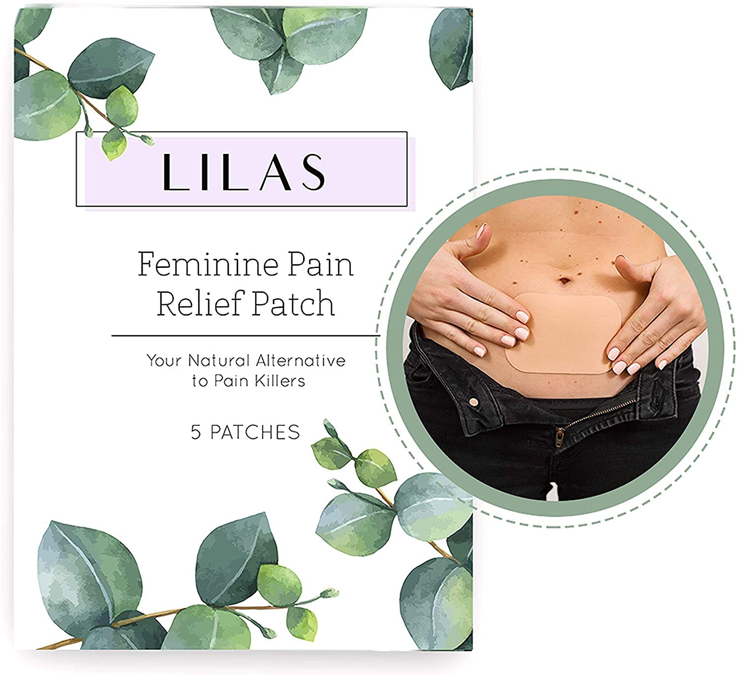 LILAS Period Cramps Pain Relief Patch - Pack of 5