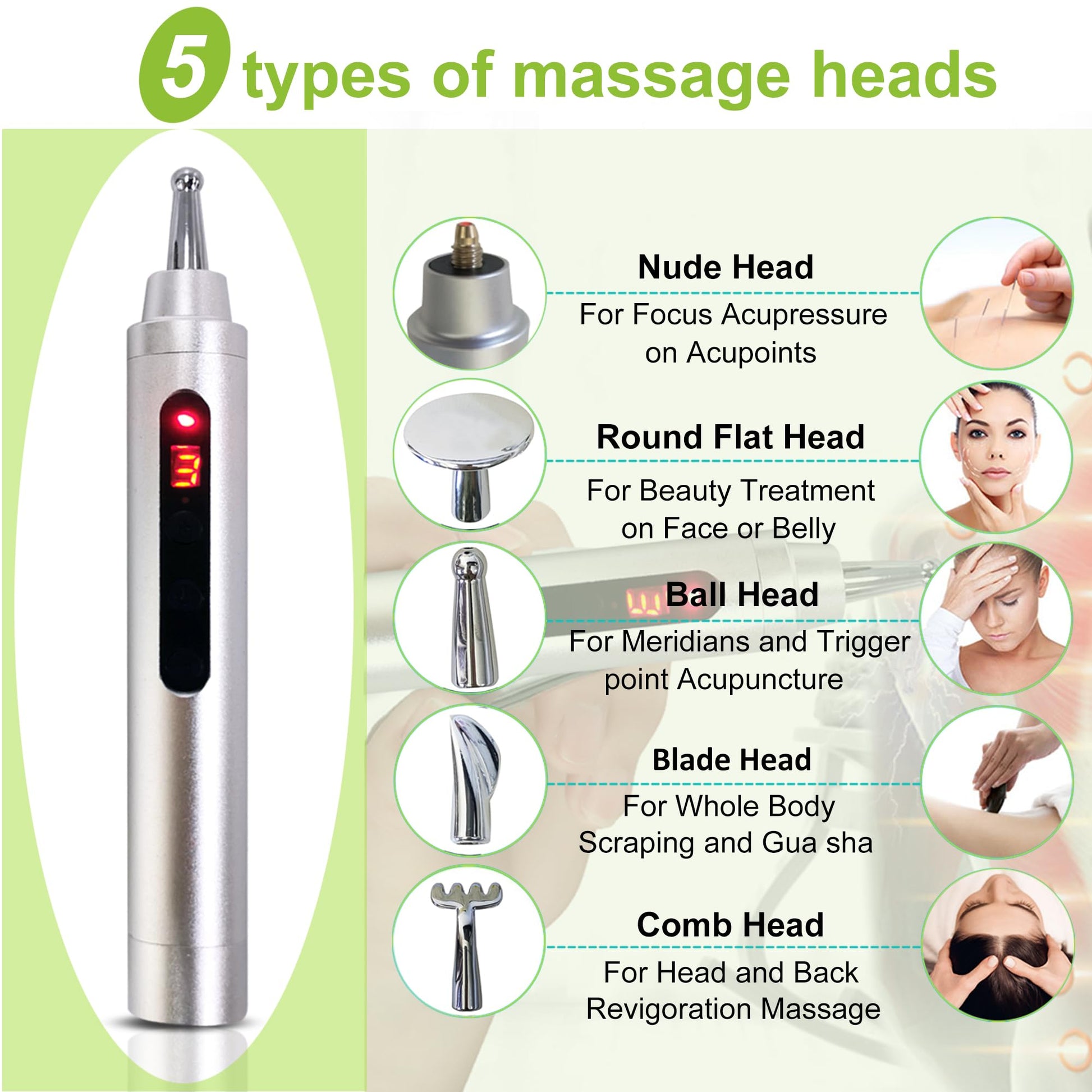 Global Care Market Meridians Energy Pen - Electronic Meridian Acupuncture Massage Pen Global Care Market