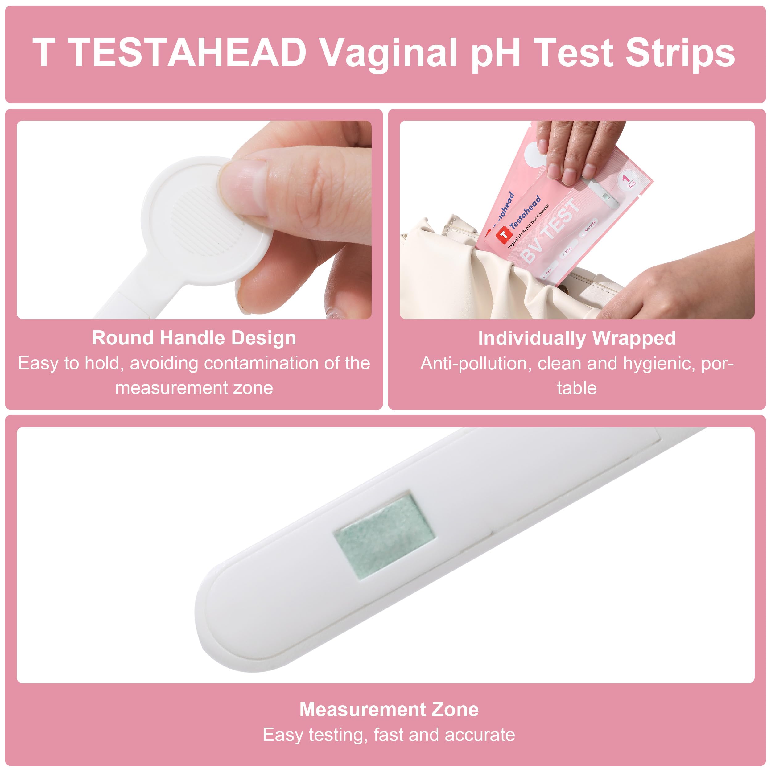 T TESTAHEAD Vaginal pH Test Strips, Feminine Health Vaginal pH Test Strips Kits T TESTAHEAD