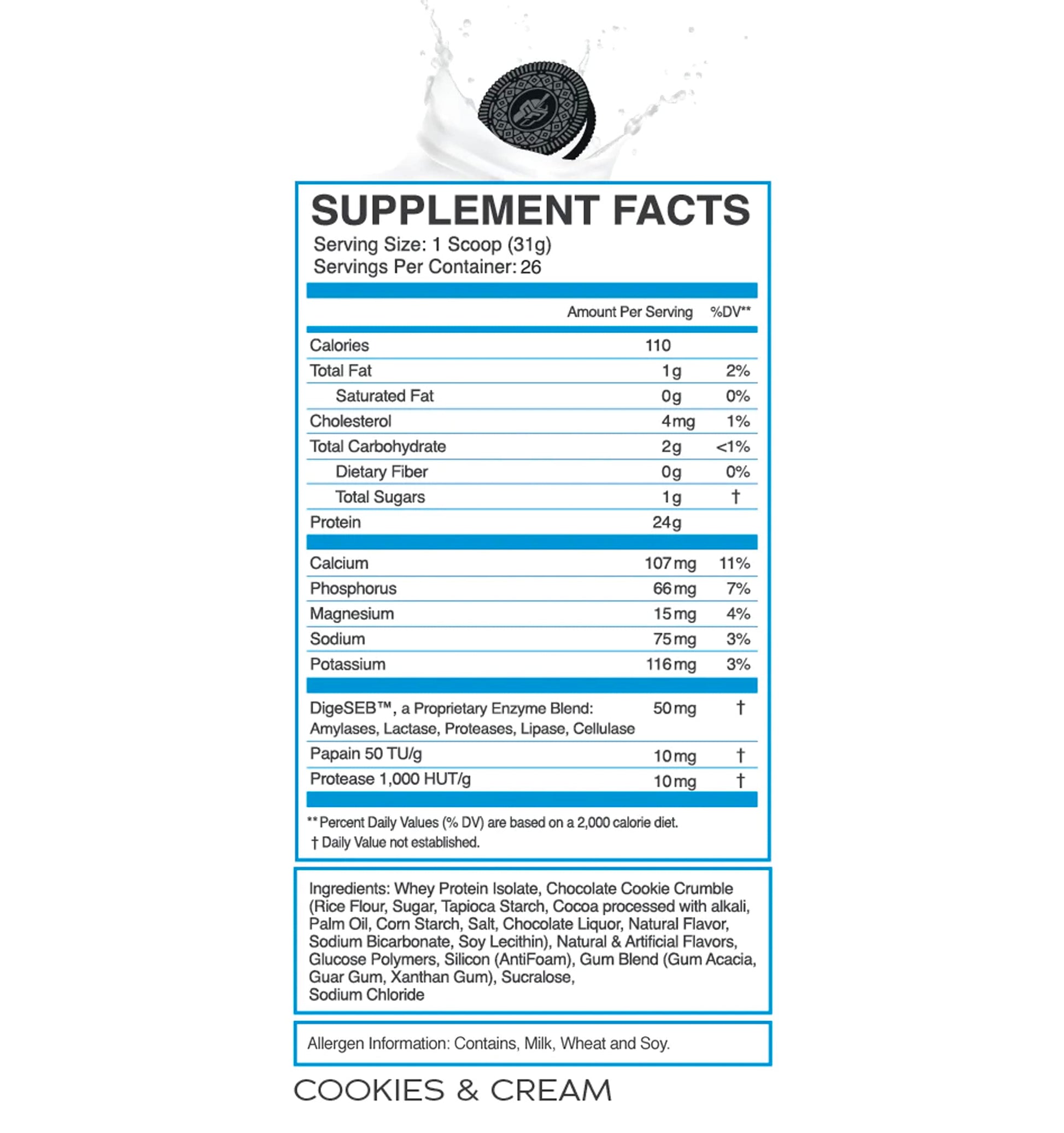 eFlow Nutrition 100% Whey Protein Isolate - Lactose-Free Digestive Enzymes Added eFlow Nutrition