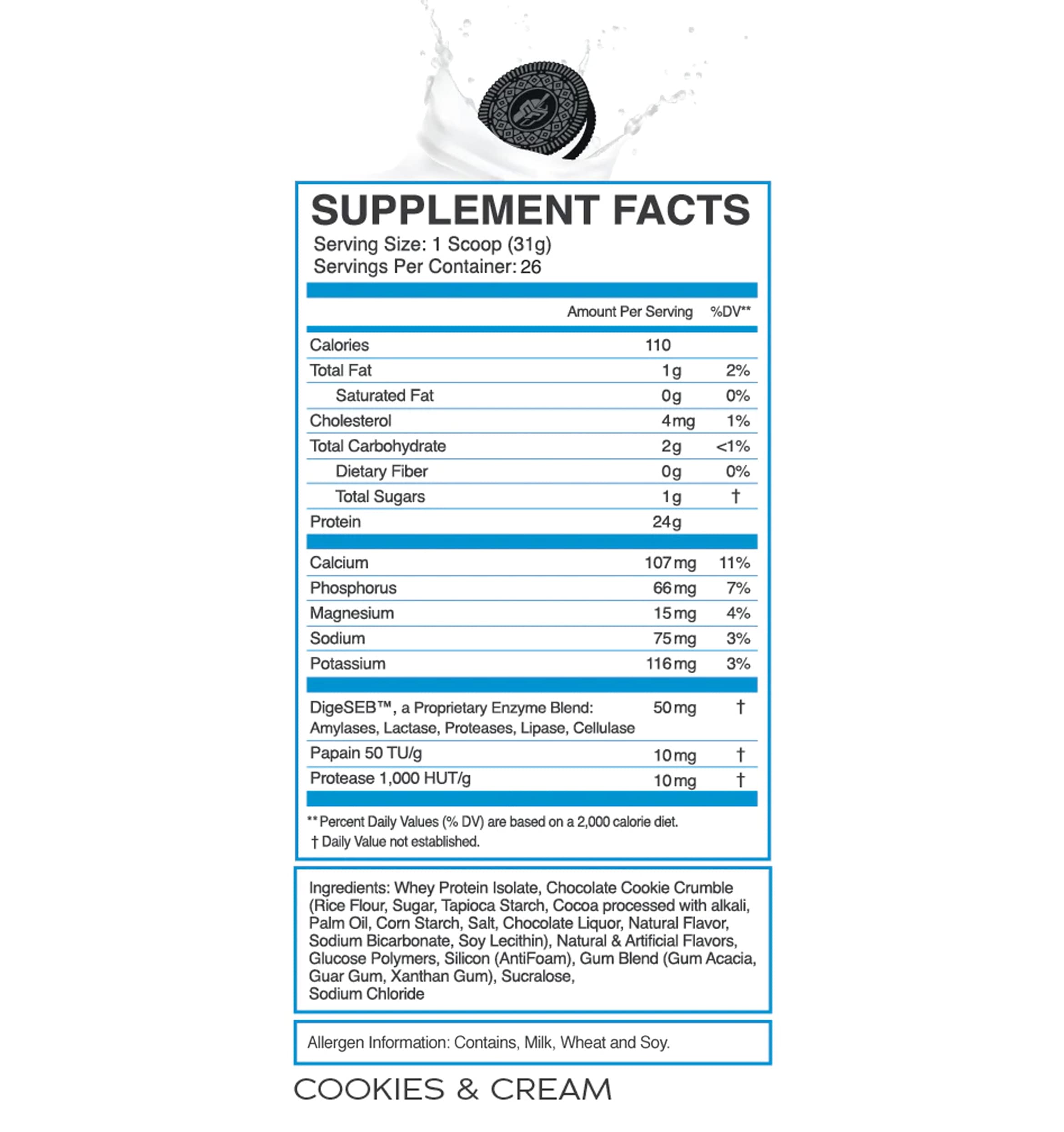 eFlow Nutrition 100% Whey Protein Isolate - Lactose-Free Digestive Enzymes Added eFlow Nutrition
