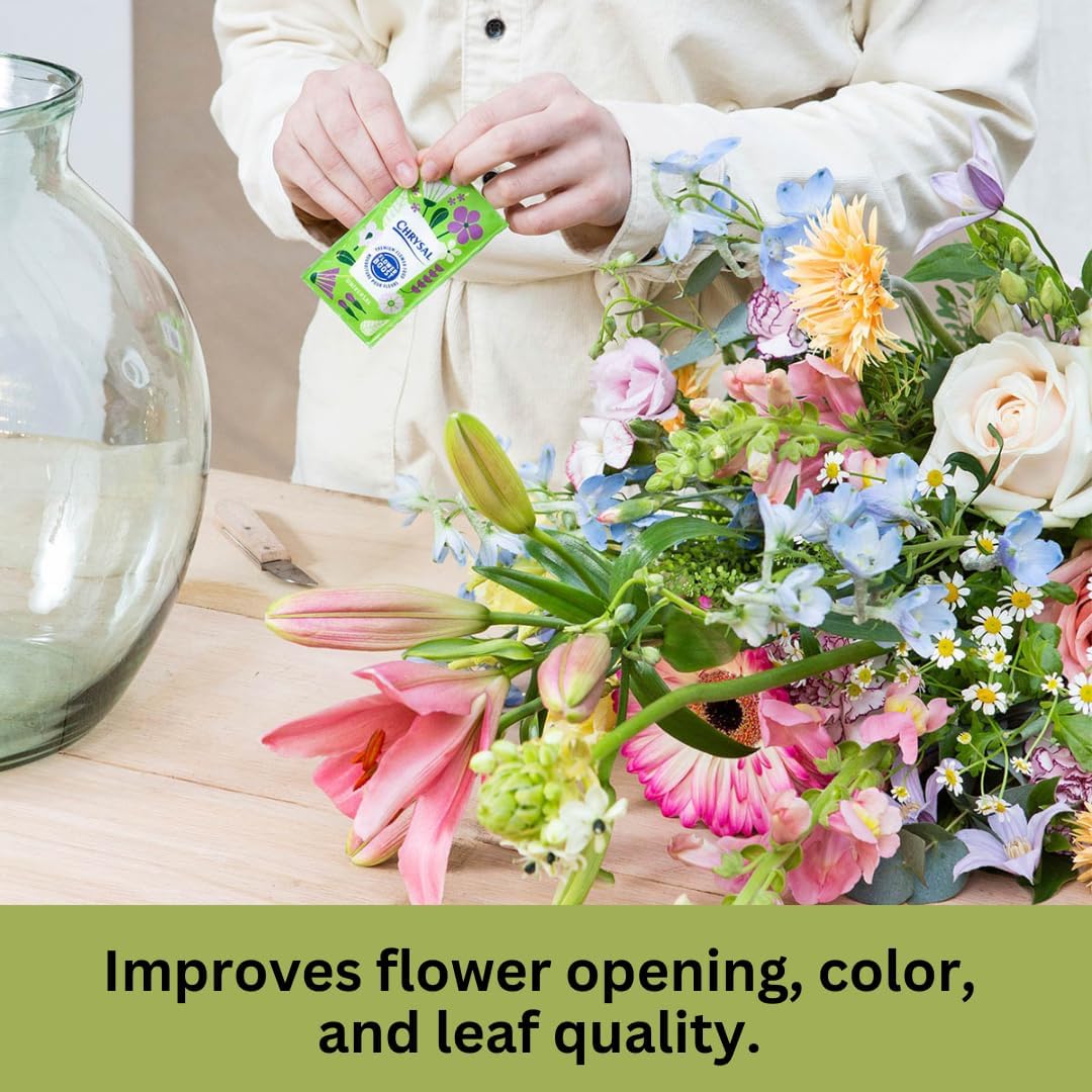 Chrysal Clear Flower Food Packets – Single Packet – Flower Arrangements & Bouquets – Floral Supplies Chrysal