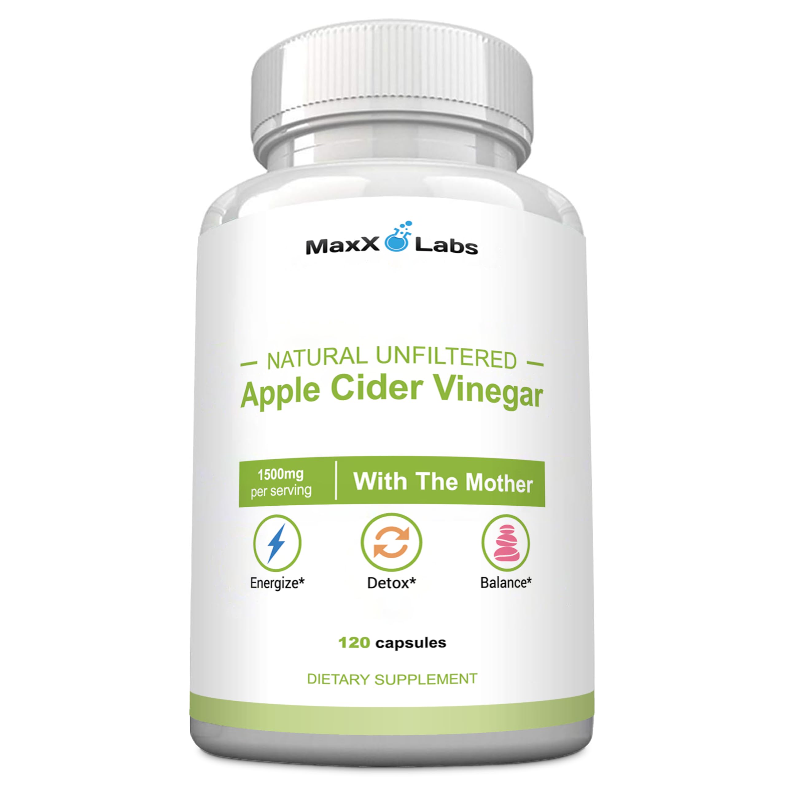 Apple Cider Vinegar Capsules with The Mother - Healthy Keto Diet Supplements MaxX Labs