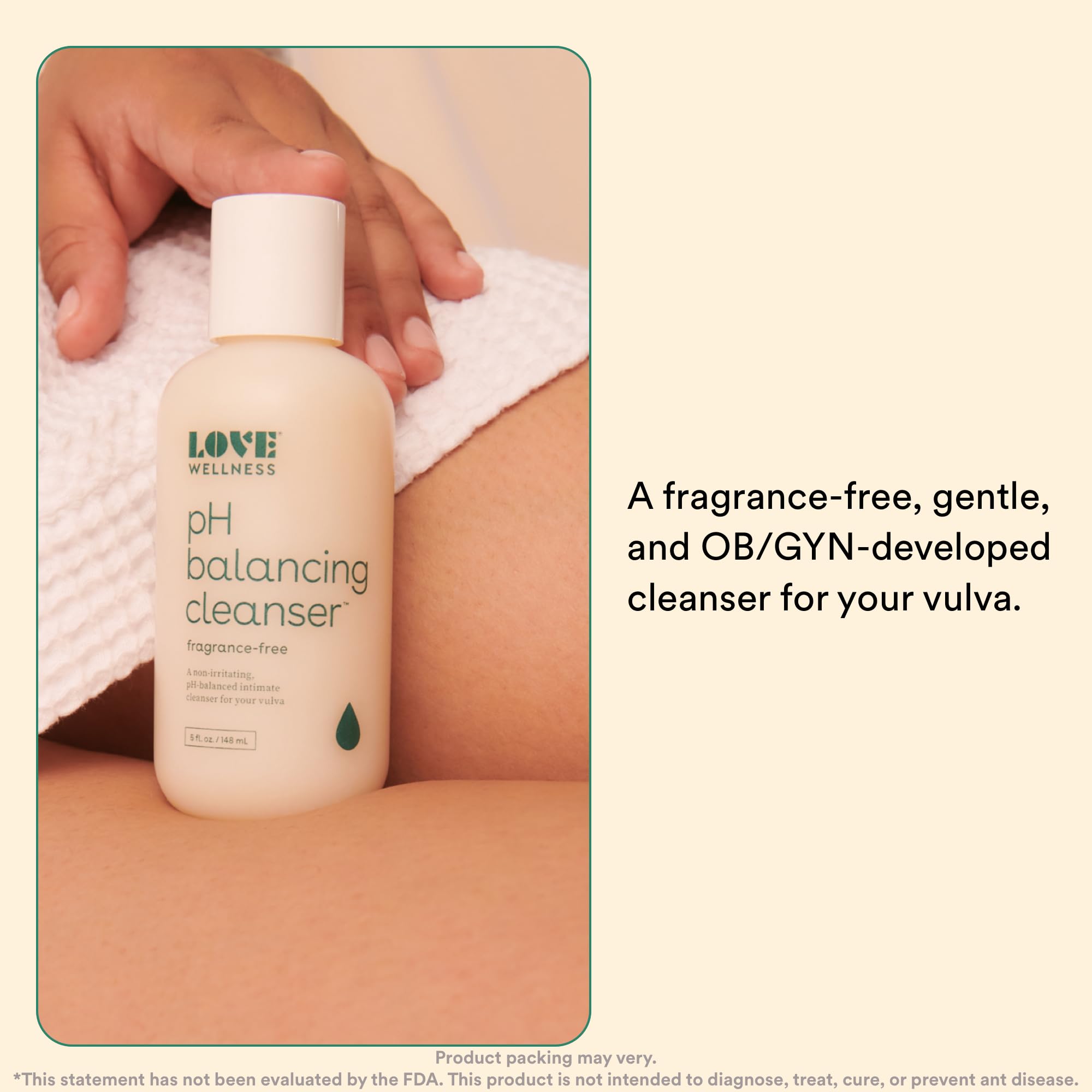 Love Wellness Feminine Wash for Women, pH Balancing Cleanser | Fragrance-Free | Vaginal Soap Love Wellness