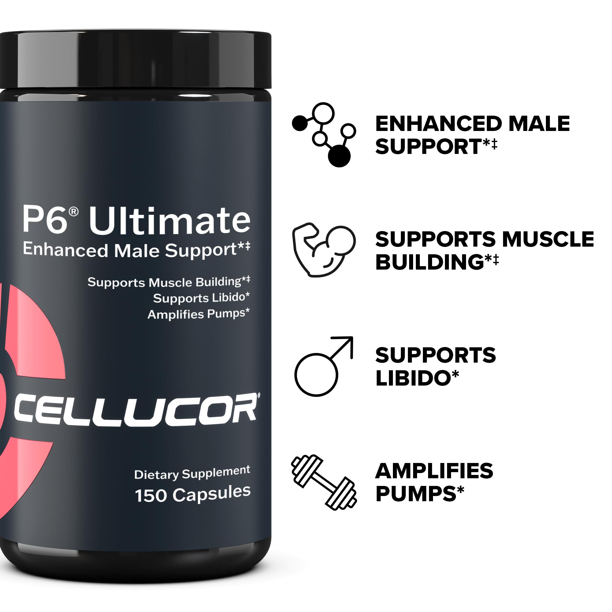 Cellucor P6 Ultimate - Enhanced Support for Men | Supports Muscle Growth & Strength Cellucor