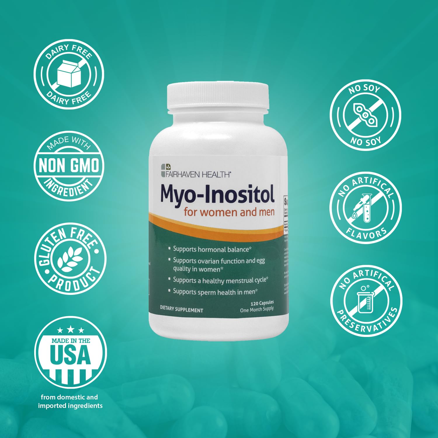 Fairhaven Health Myo-Inositol Supplement 2000mg | Male and Female Fertility Supplement Fairhaven Health