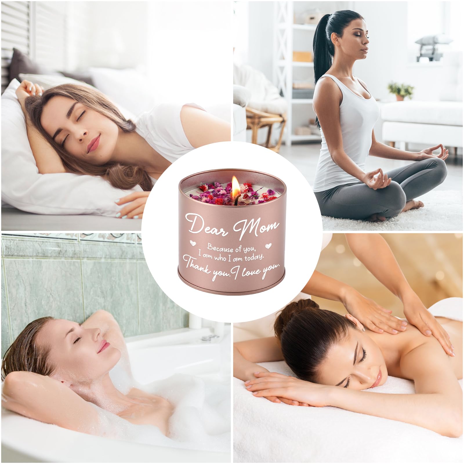 BLUMUZE Mom Gift for Birthday, Mothers Day Gifts 9oz Lavender Scented Candle for Mom, Candles Gifts Blumuze