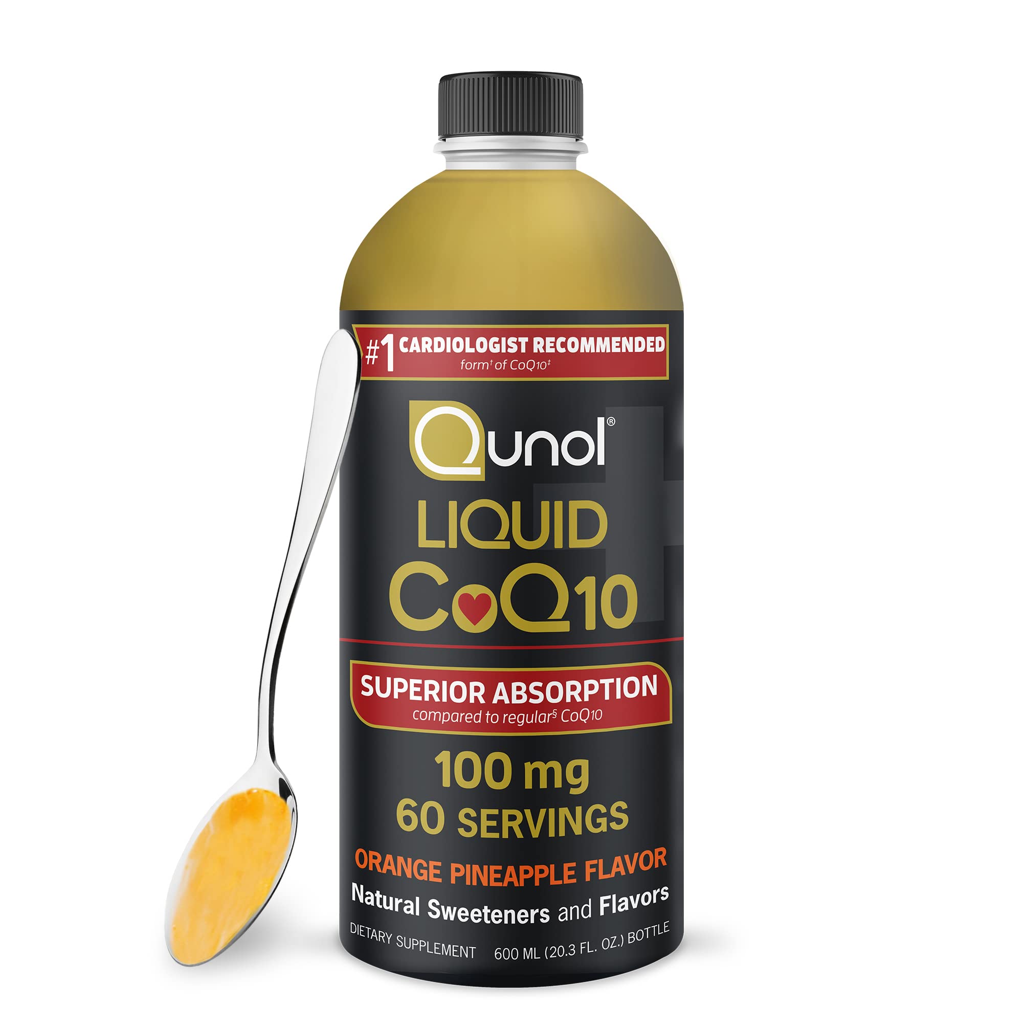 Qunol Liquid CoQ10 100mg, Superior Absorption Natural Supplement Form of Coenzyme 