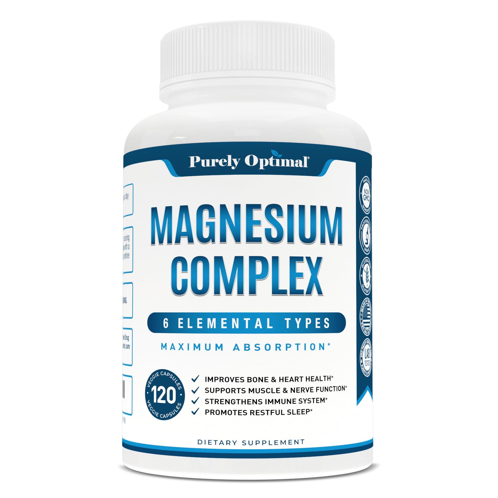 Magnesium Complex Supplement - Magnesium Citrate, Malate, Taurate, Oxide