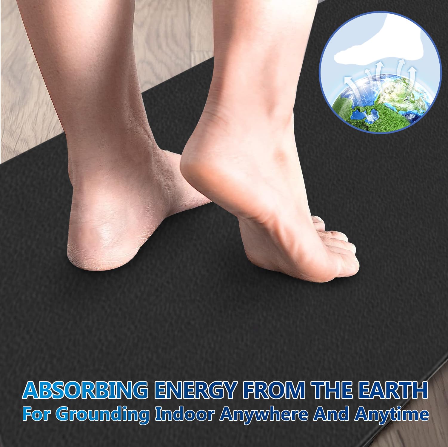 Grounding Mat for Bed, Desk, Floor, Grounding Pad for Better Sleep, Health, Pain Relief, Grounding Mat MEIMING