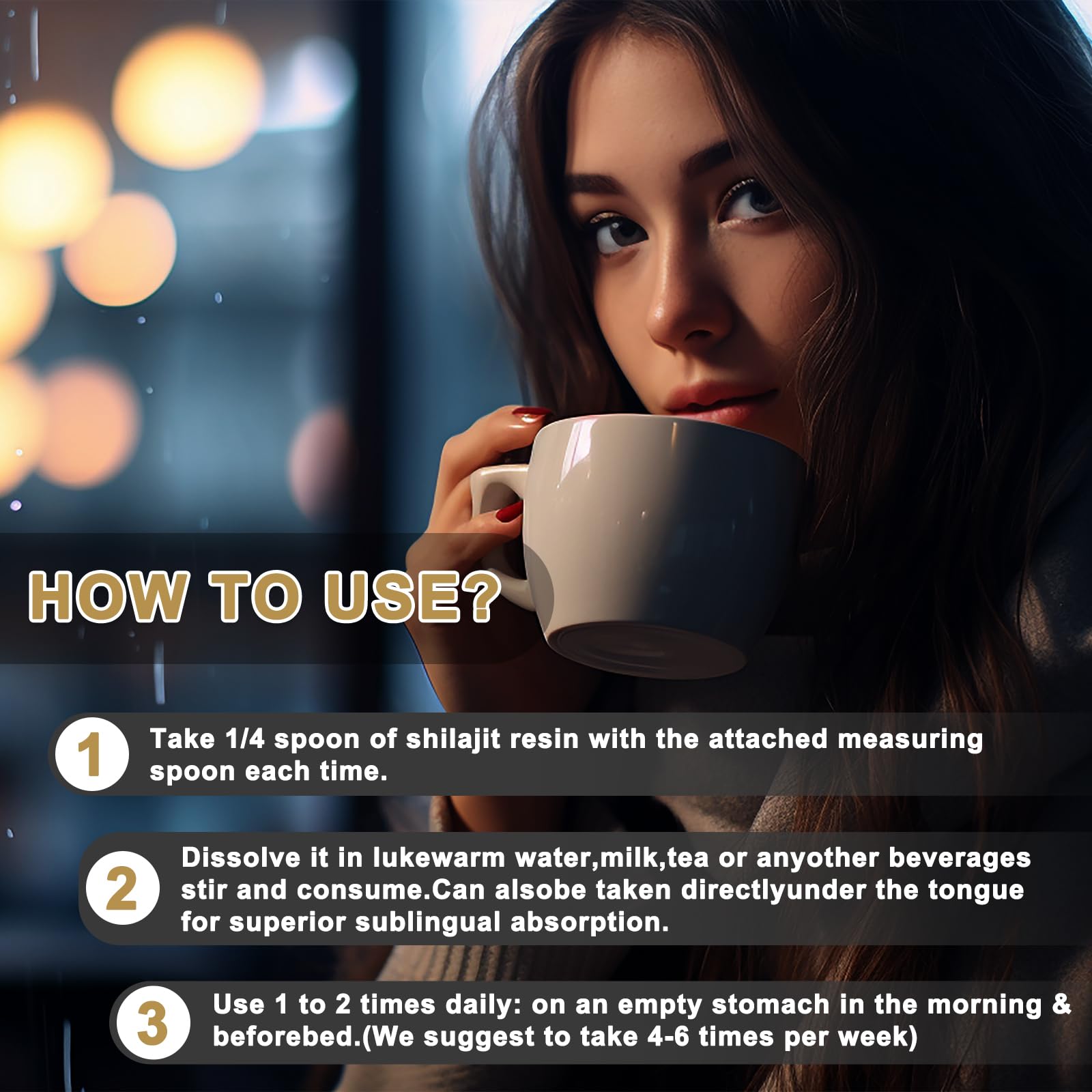 Shilajit Pure Himalayan Organic Shilajit Resin - Gold Grade 100% Shilajit Supplement Scarremover