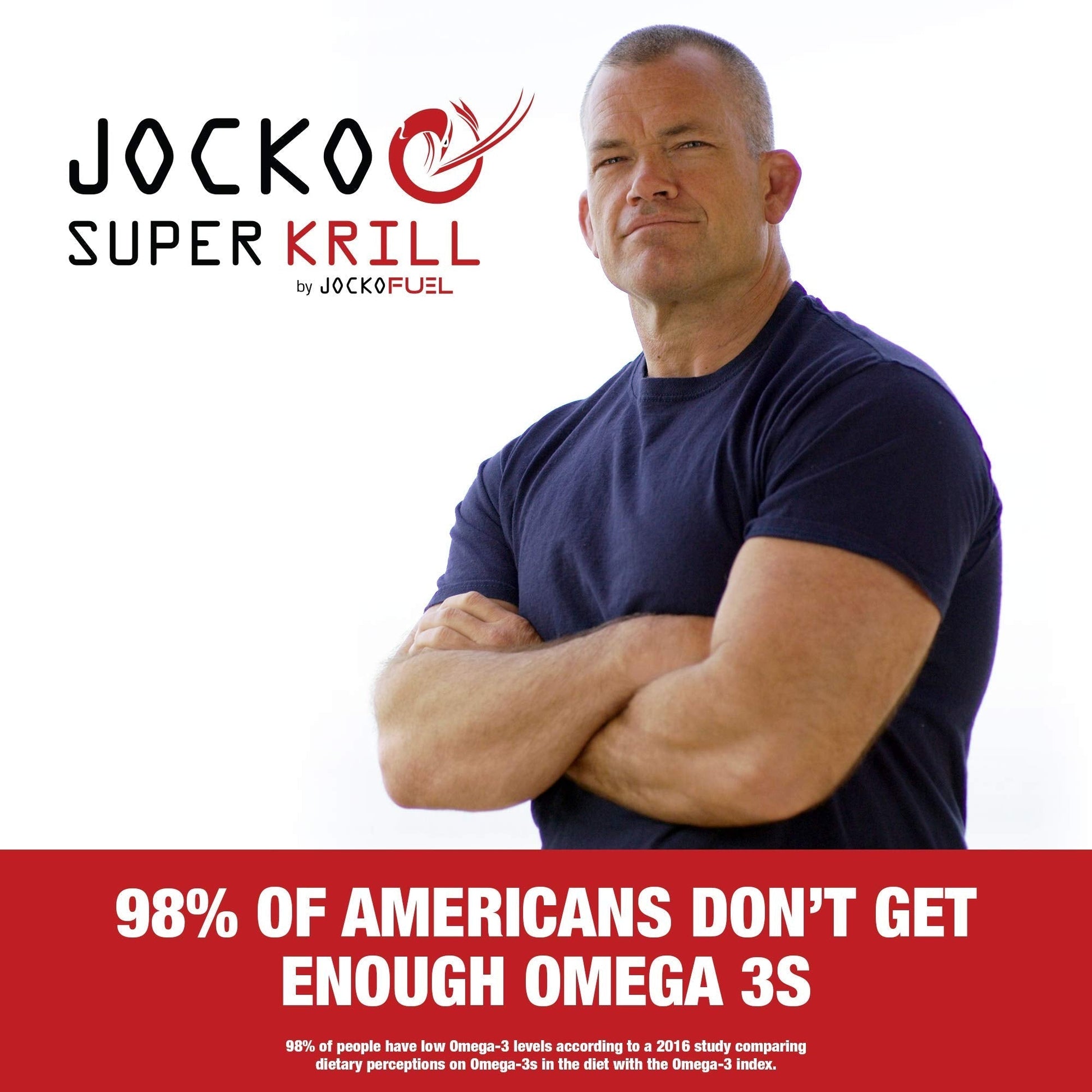 Jocko Fuel Antarctic Krill Oil Omega 3 Fatty Acid Supplements DHA & EPA - 1000mg Softgel Jocko Fuel