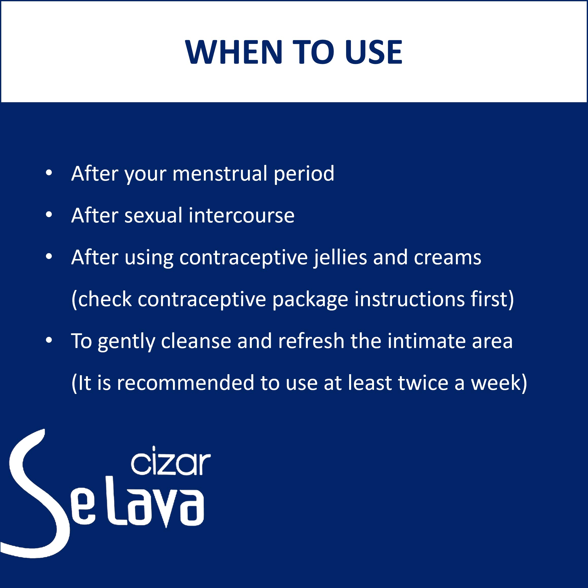 Cizar - Selava, Feminine Wash 15ml 7ea, Gynecologists Developed, Preservative-Free Cizar