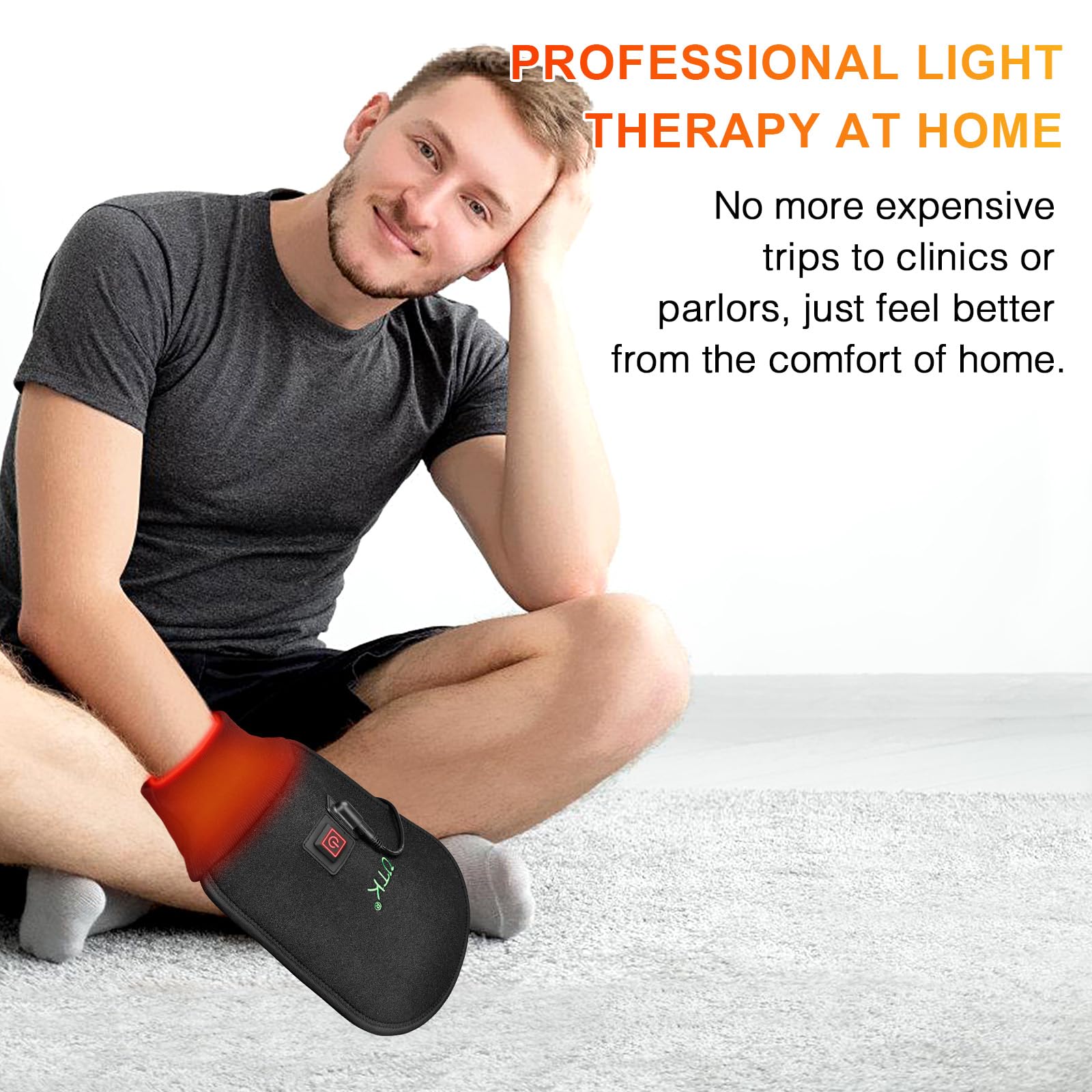 UTK Red Light Therapy Glove for Hands, Double-Sided Infrared Light Therapy Device for Finger UTK