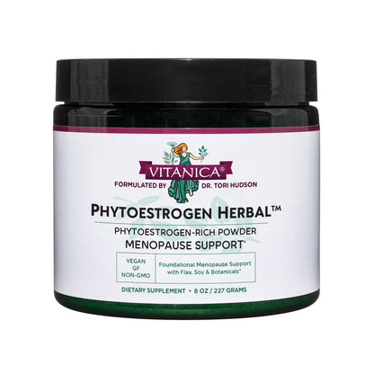 Vitanica Phytoestrogen Herbal Non-GMO PMS, Menopause Relief Supplement for Women,