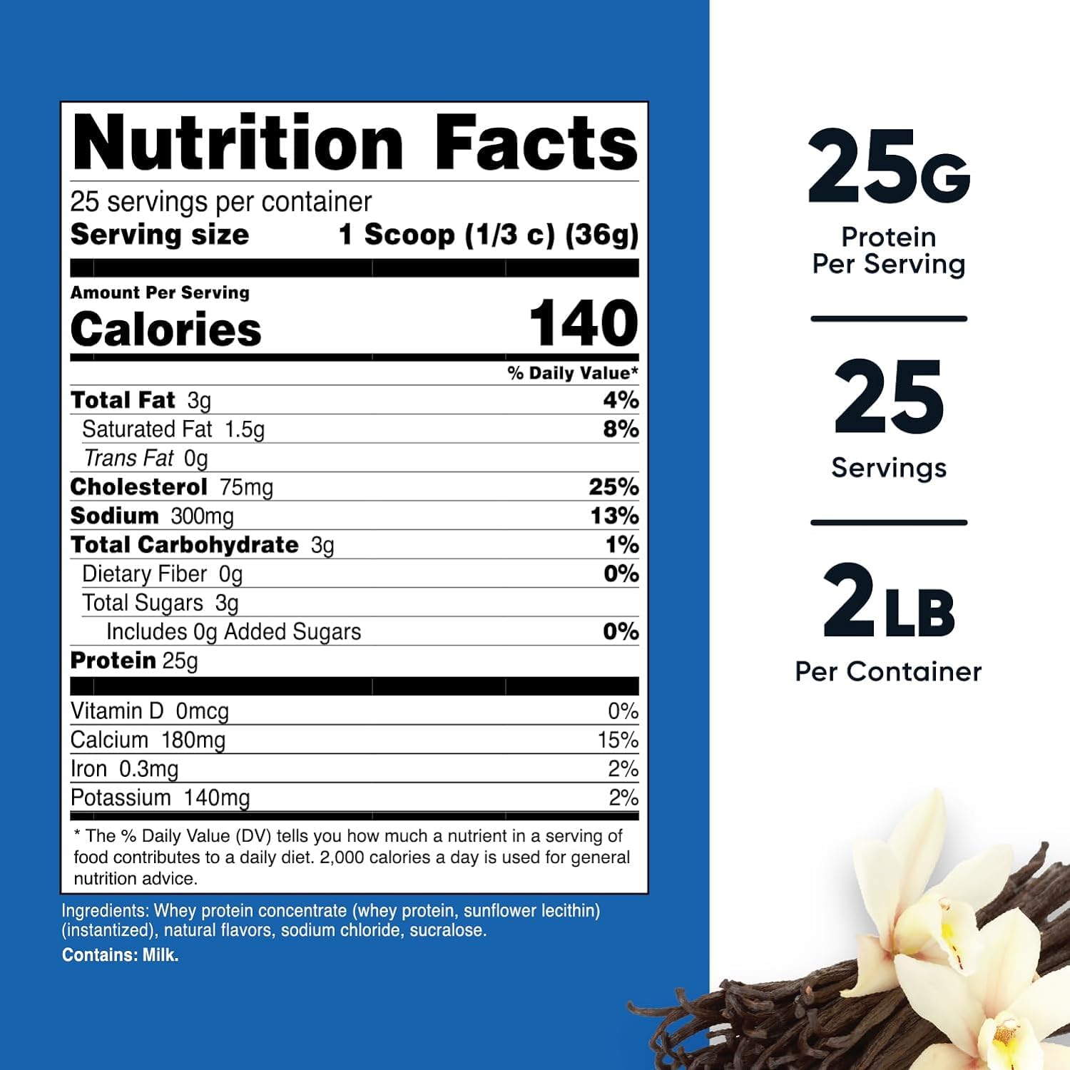 Nutricost Whey Protein Concentrate (Vanilla) 2LBS Nutricost