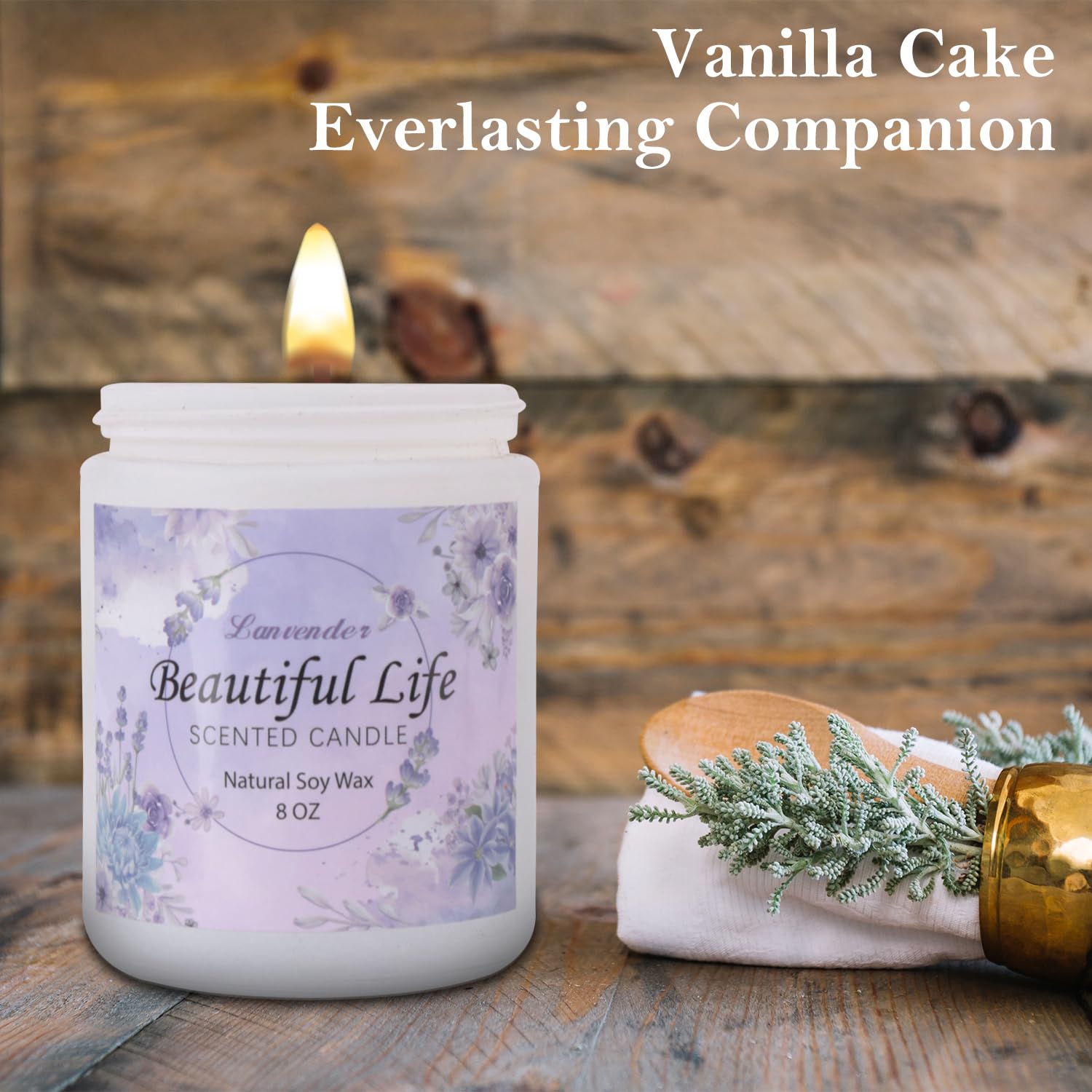 AMIDONSO Lavender Candles for Home Scented,8 oz Aromatherapy Candles Gift,45 Hour Long AMIDONSO