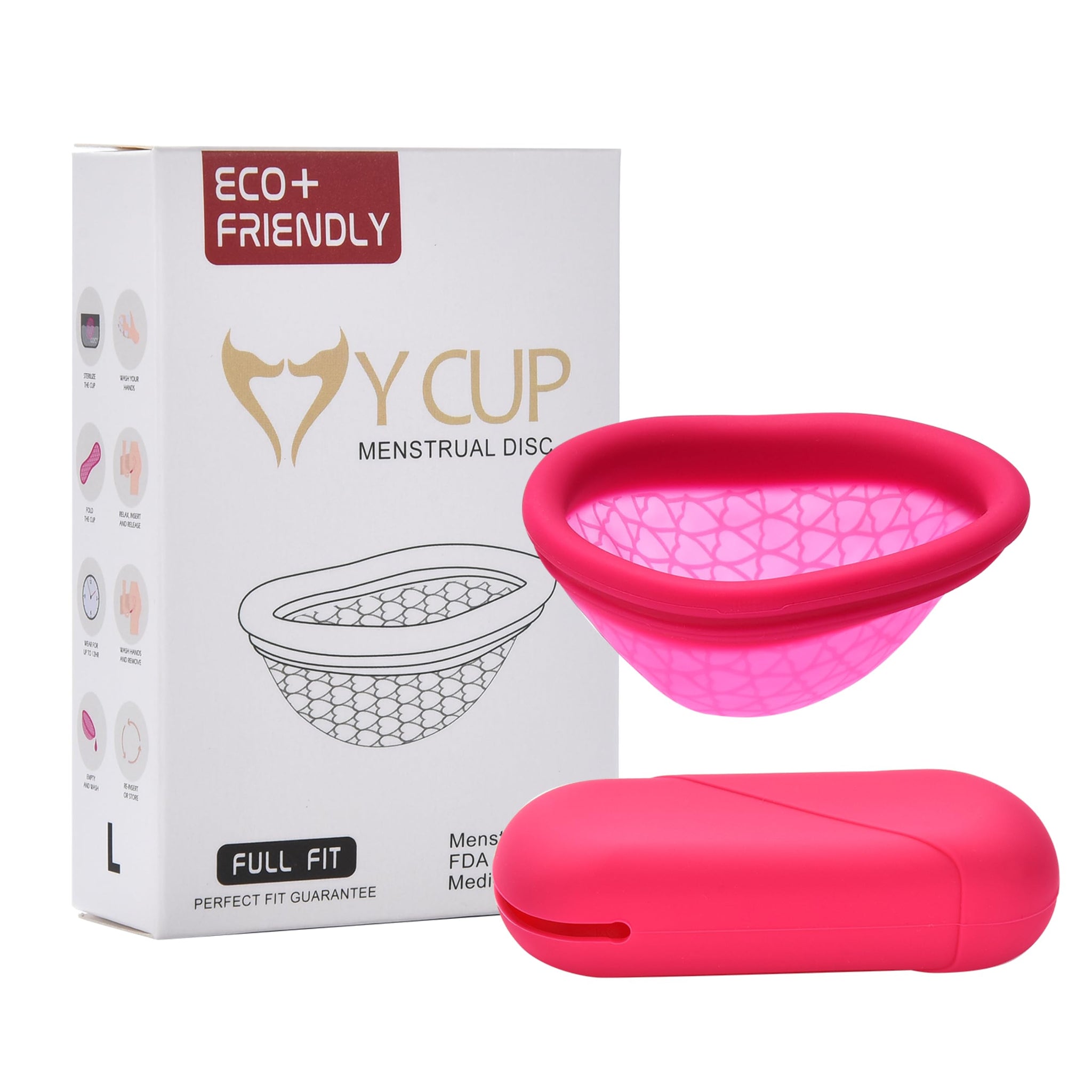 Hawwwy Reusable Menstrual Cup - Washable Period Cup with Flat-fold Compact Design