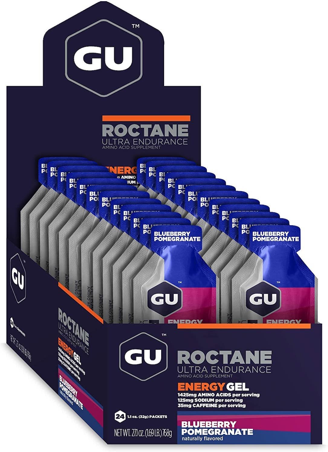 GU Energy Roctane Ultra Endurance Energy Gel, Quick On-The-Go Sports