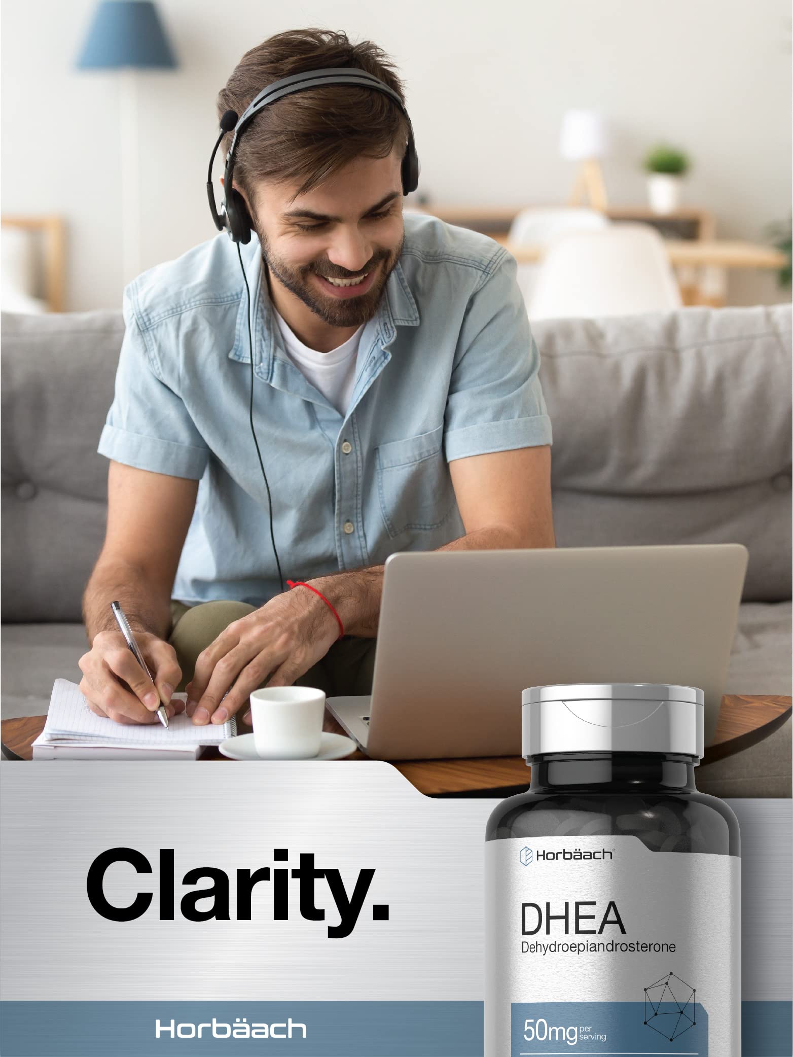 DHEA 50mg 150 Tablets | Non-GMO, Gluten Free Supplement | by Horbaach Horbäach