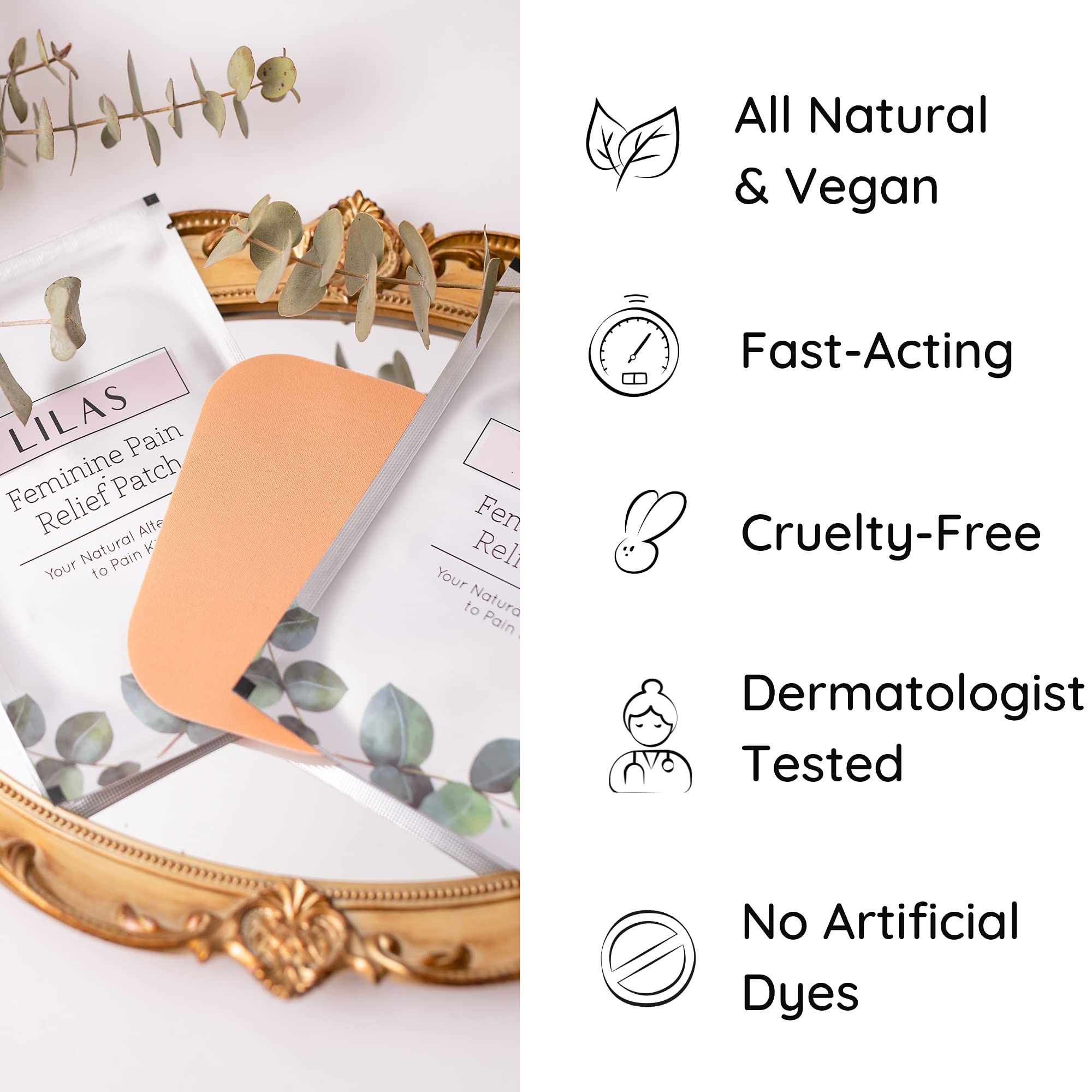 LILAS Period Cramps Pain Relief Patch - Pack of 5