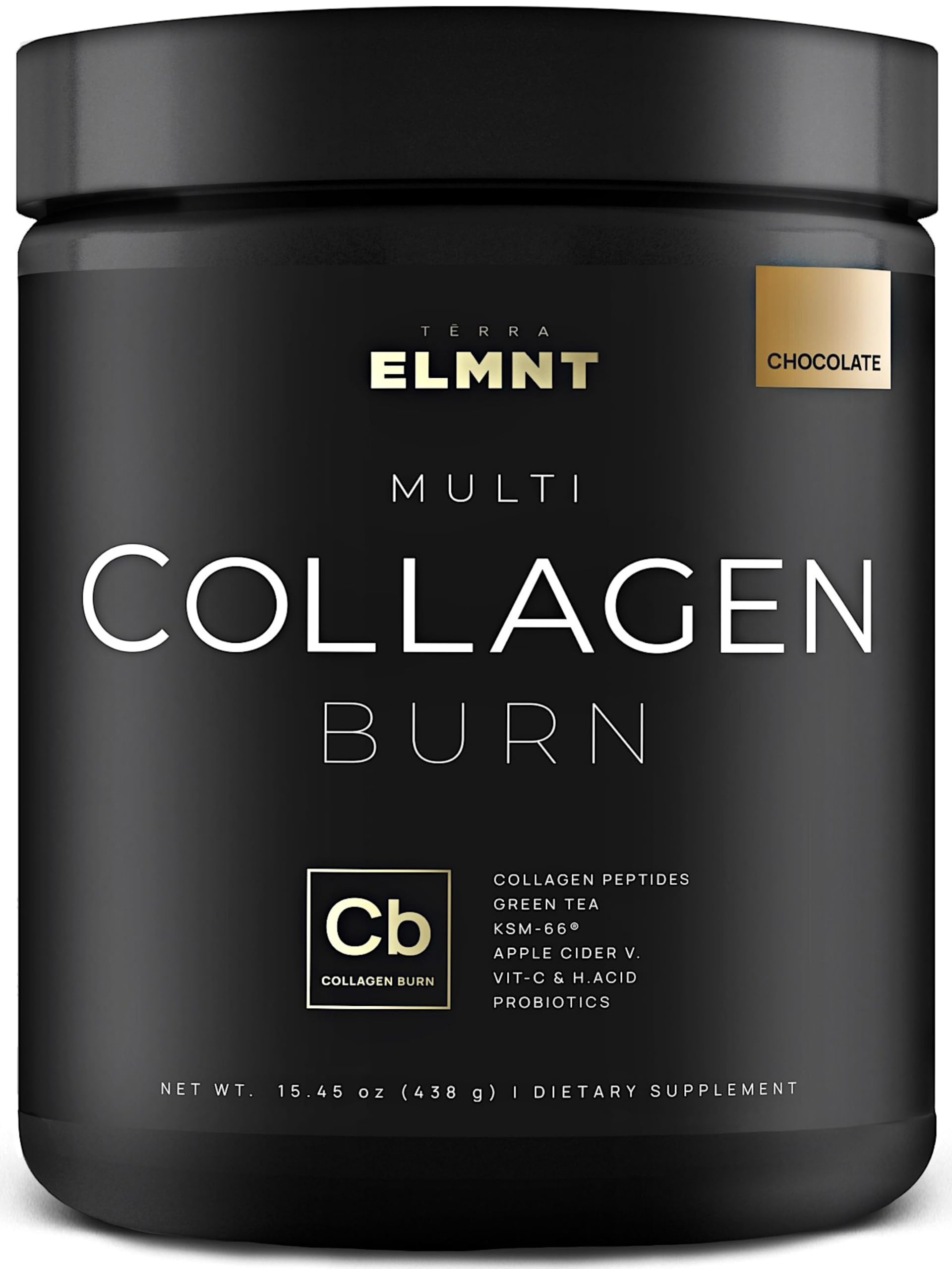 TERRA ELMNT Premium Chocolate Multi Collagen Powder for Women Weight Management 