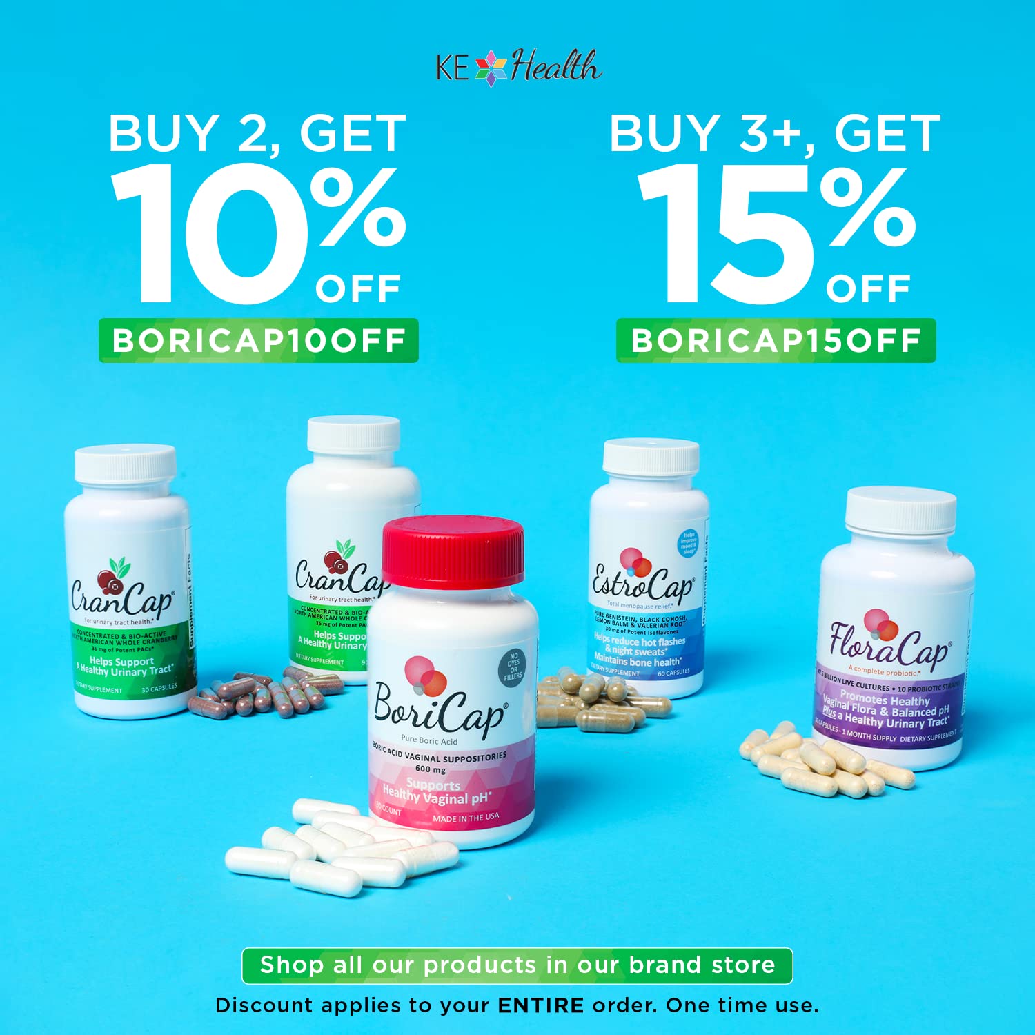 BoriCap Boric Acid Vaginal Suppository Applicators, 7 Applicators - Hygienic Solution BoriCap