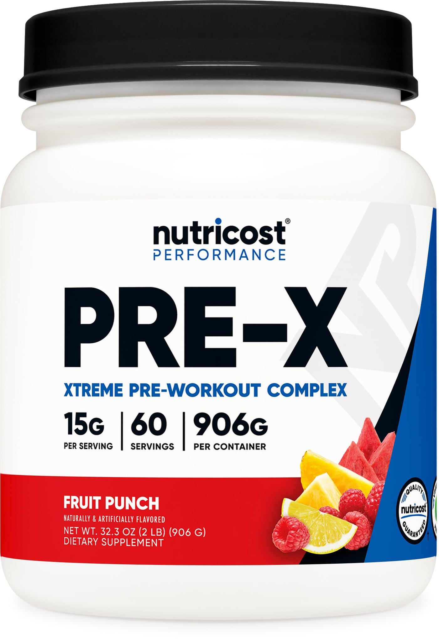 Nutricost Pre-X Xtreme Pre-Workout Complex Powder, Fruit Punch, 60 Servings, Vegetarian
