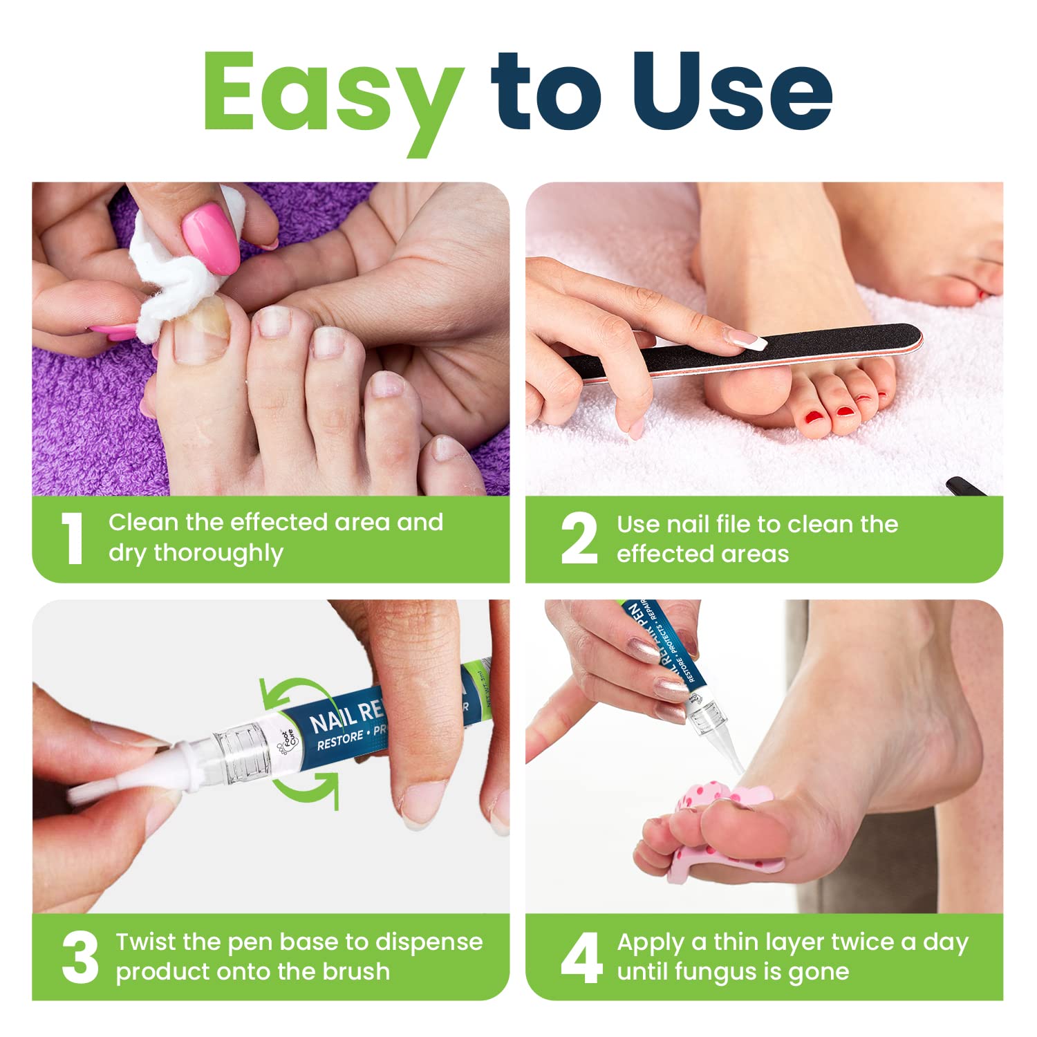 Toenail Fungus Treatment Extra Strength - Fungal Nail Treatment for Toe Nail & Fingernails FOOT CURE