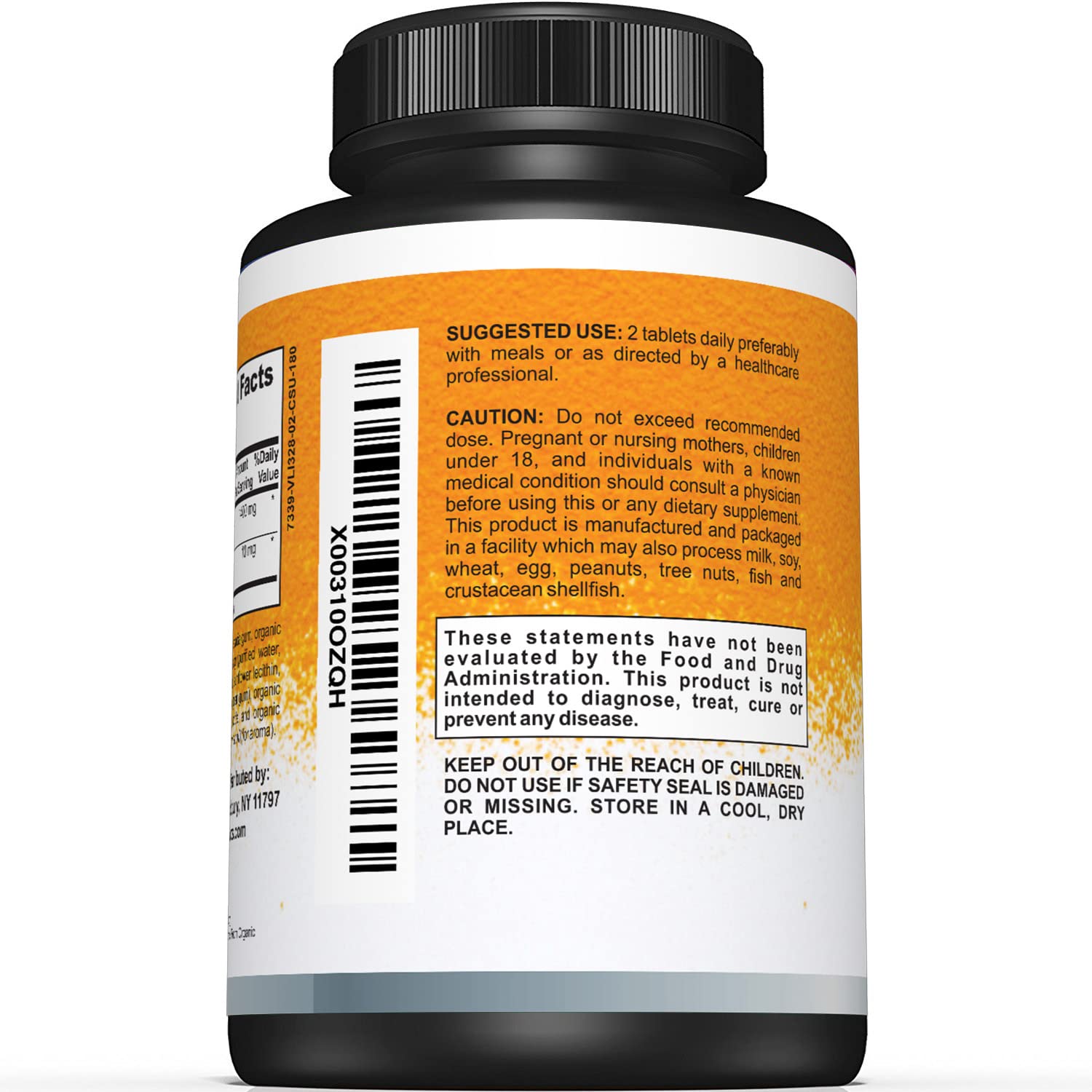 Sunergetic USDA Certified Organic Turmeric Supplement – Includes Organic Turmeric Sunergetic