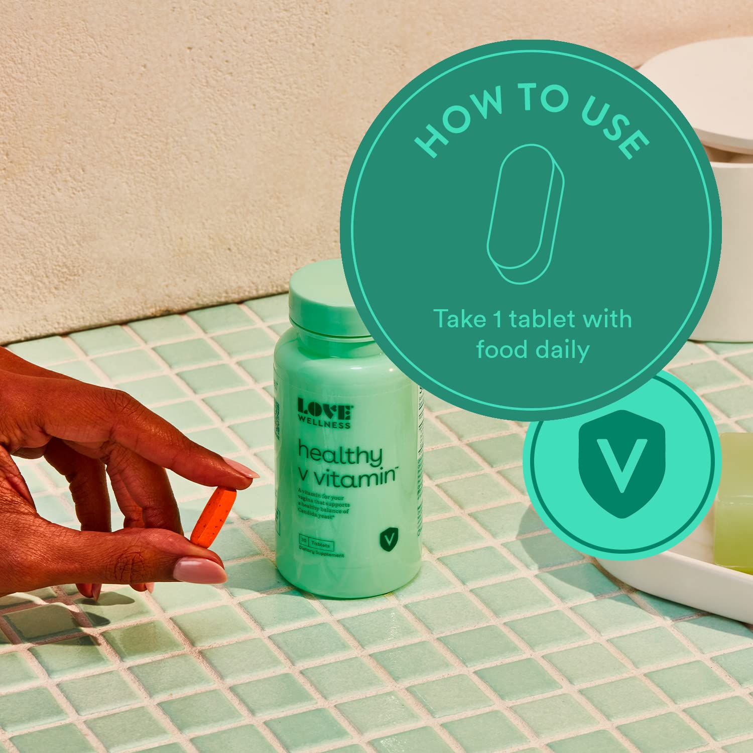 Love Wellness Women's Vaginal Health Supplement, Healthy V Vitamin | Maintains pH Balance, Gut Health Love Wellness