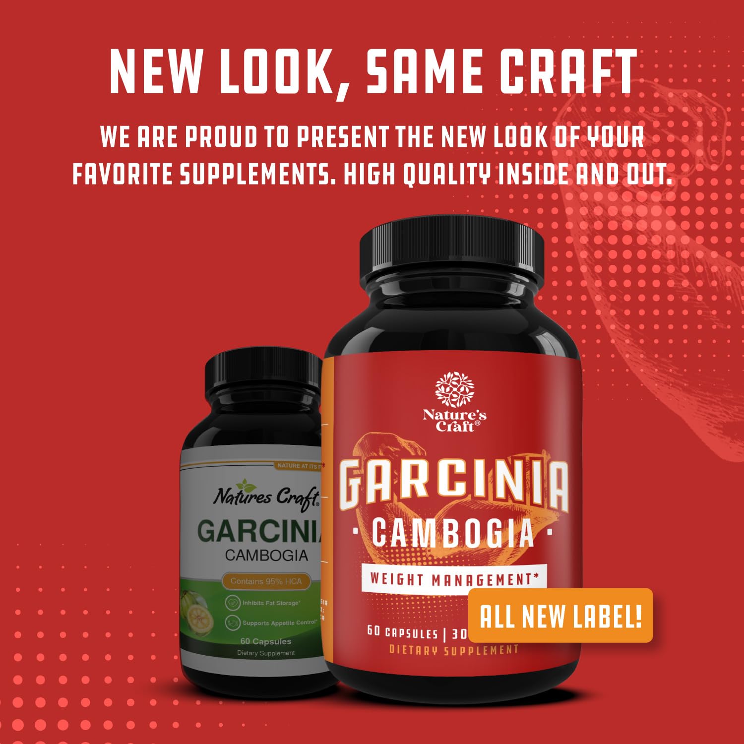 Pure Garcinia Cambogia Weight Loss Pills 95% HCA - Garcinia Cambogia Extract Herbal Supplement Natures Craft