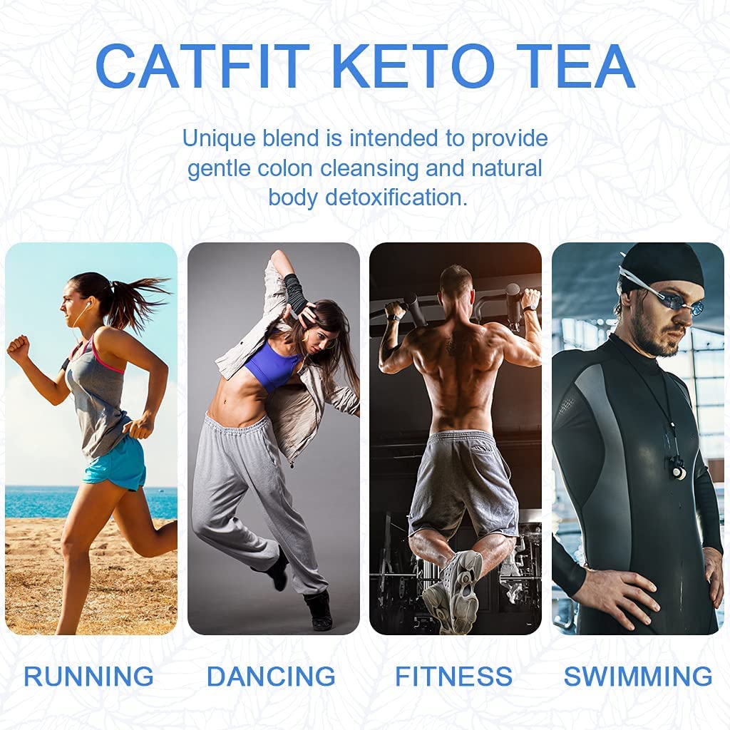 Catfit Keto Detox Tea for Belly Fat and Colon Cleanse - All Natural Detox and Cleanse Catfit