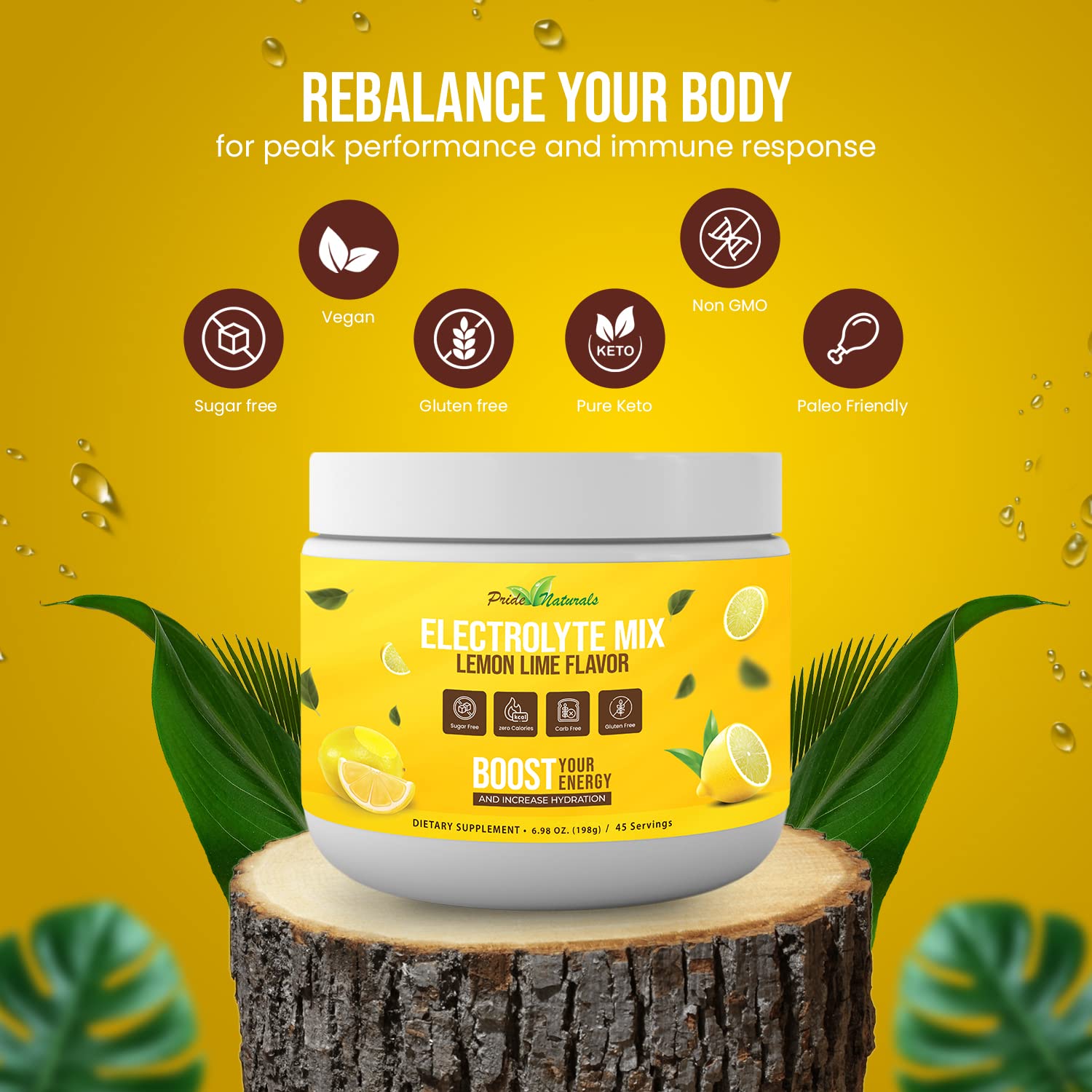 Electrolyte Powder - Refreshing Workout Recovery Electrolytes, Sugar Free, Gluten Free Pride Naturals, Inc