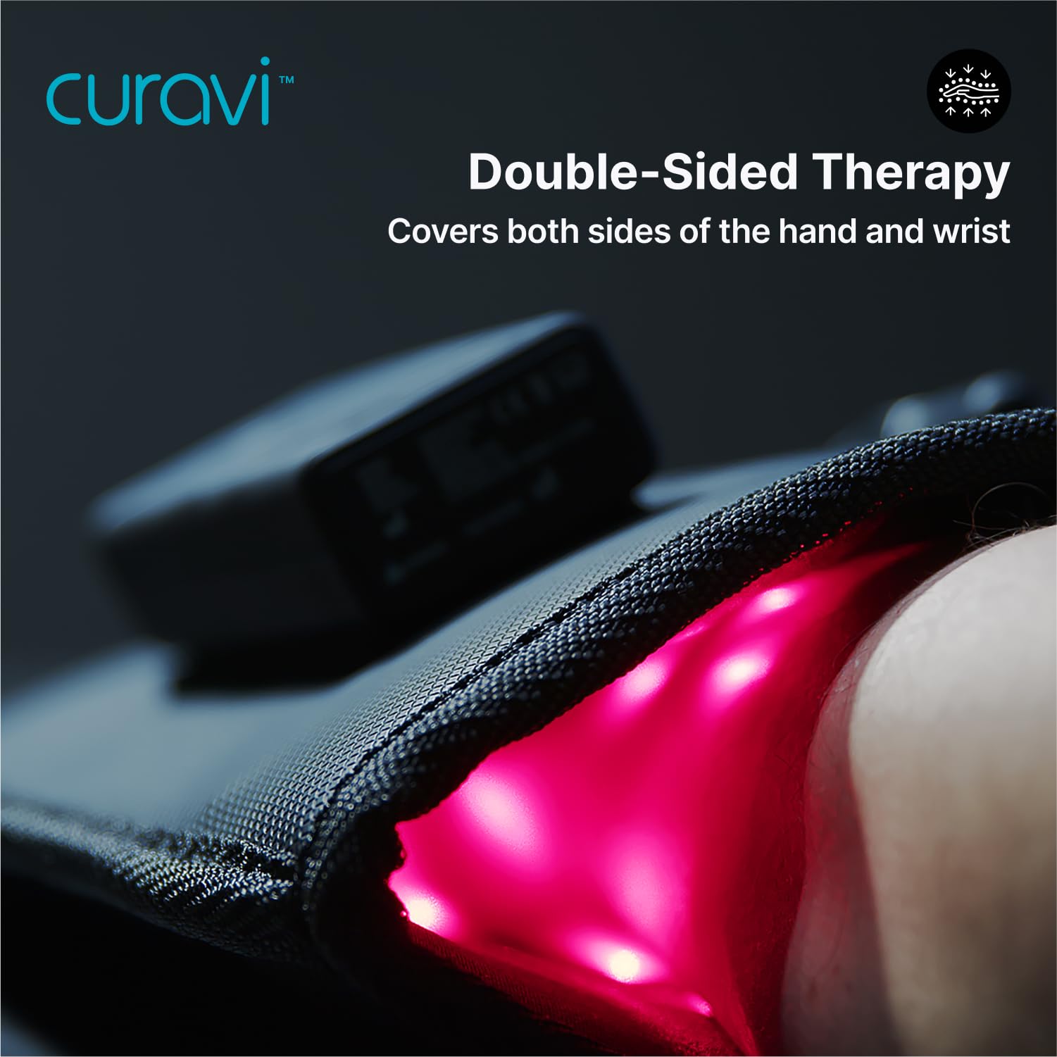 CURAVI Wellness Glove - Enhanced Comfort & Support for Hands and Wrists with Advanced Red CURAVI