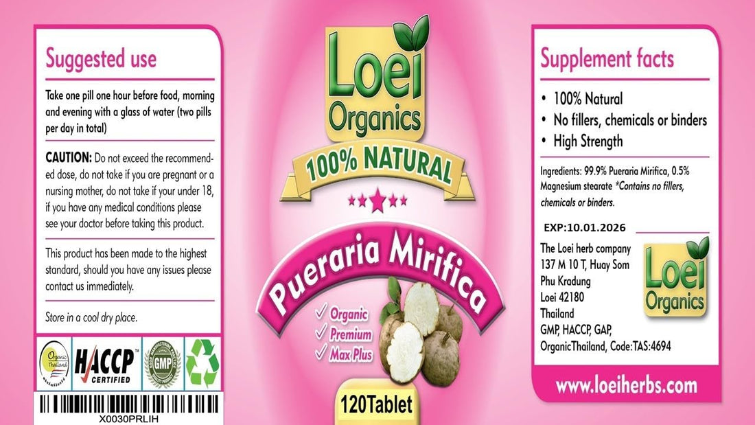 120 Potent Pueraria Mirifica Herbal FEMINIZER Pills Female Breast Enlargement Ladyboy