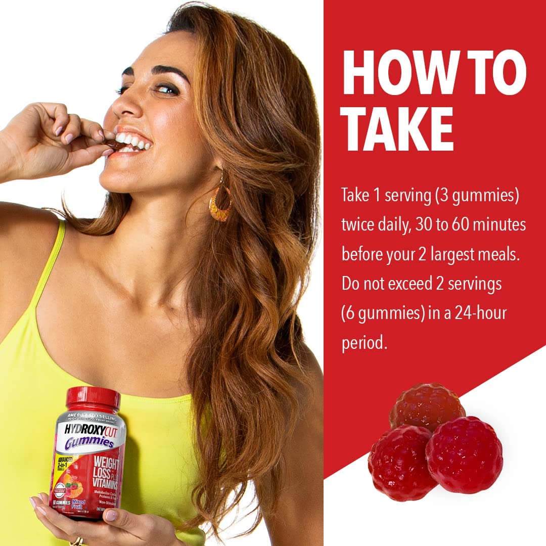 Hydroxycut Caffeine-Free Gummy for Women & Men | 15 Essential Vitamins & Minerals Hydroxycut